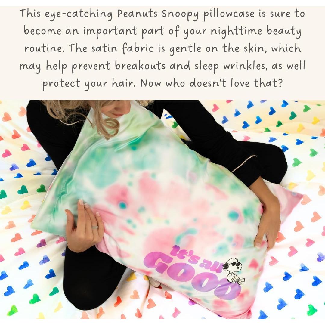 Funda Almohada Satén Snoopy Tie Dye 50x76 cm