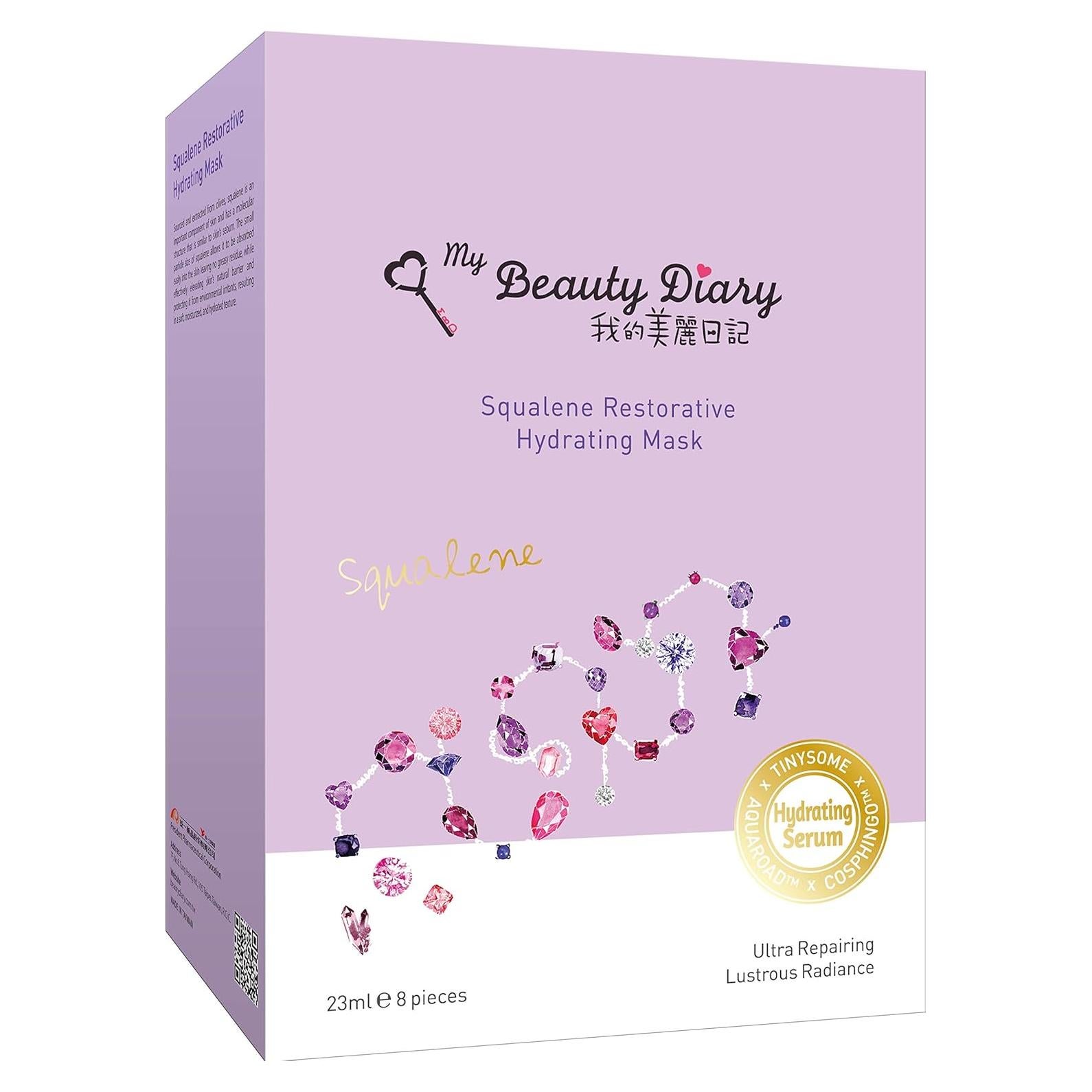 Máscara Facial Hidratante Restaurativa de Escualeno Mi Diario de Belleza - 8 Hojas