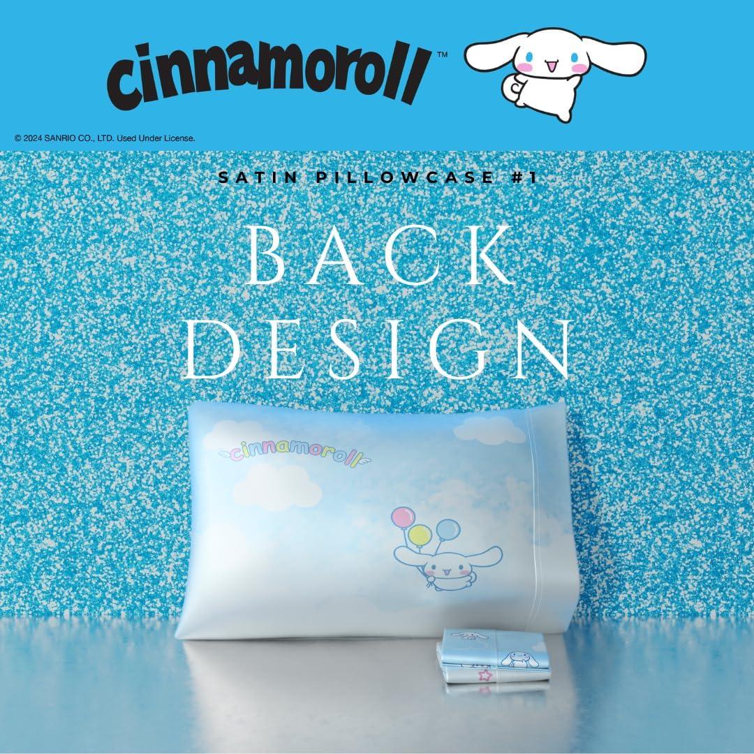 Funda de Almohada Satén Cinnamoroll Estándar 50x76 cm 2 Pzas