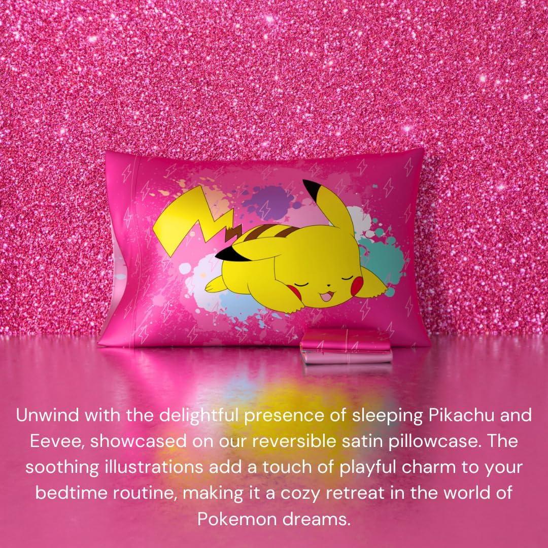 Funda de Almohada Satén Pokemon Chica Franco 50x76 cm