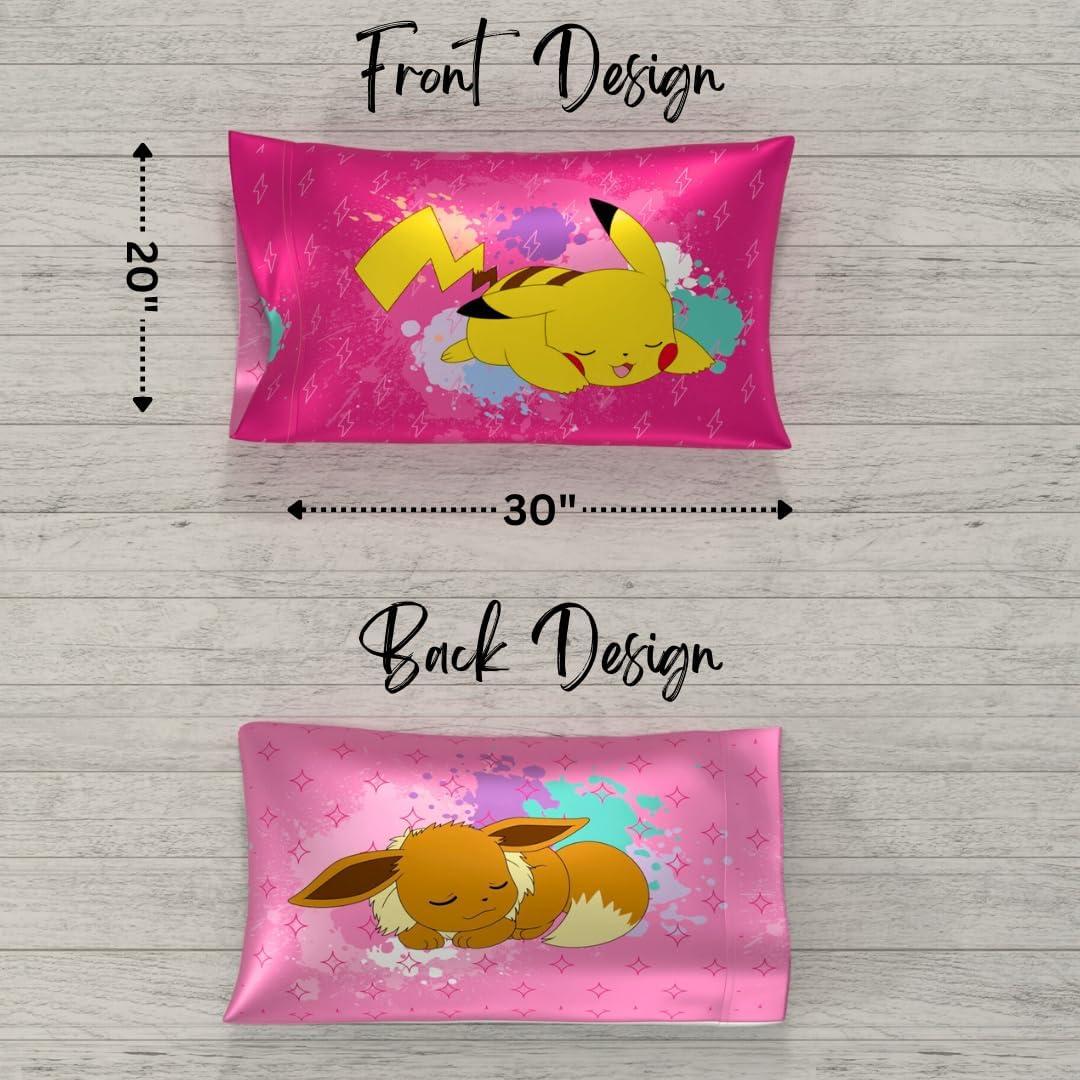 Funda de Almohada Satén Pokemon Chica Franco 50x76 cm