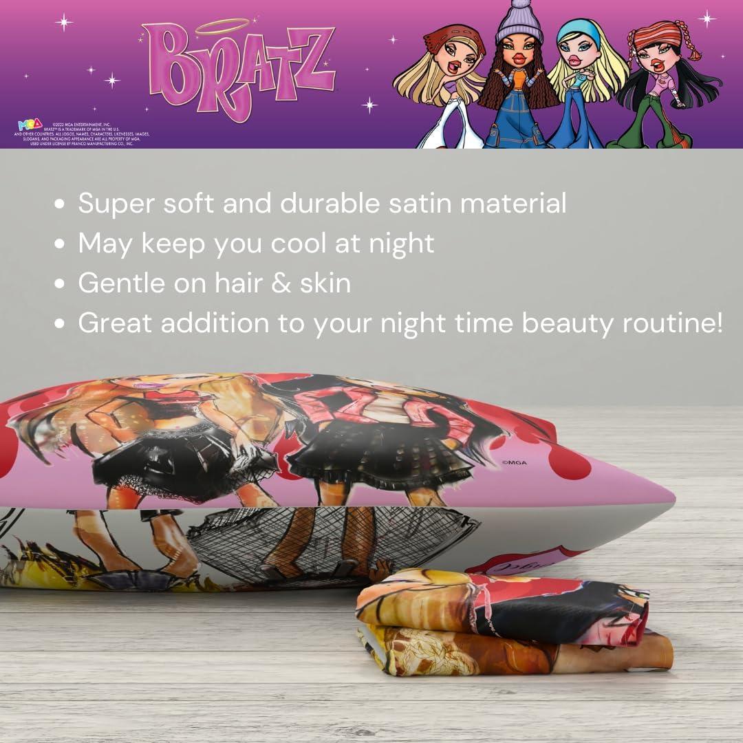 Funda de Almohada Reversible Bratz 20x30 Satén