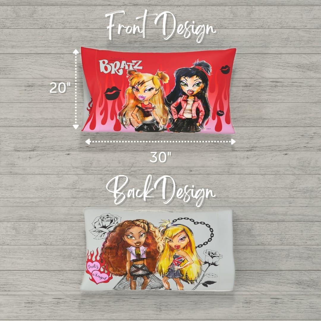 Funda de Almohada Reversible Bratz 20x30 Satén