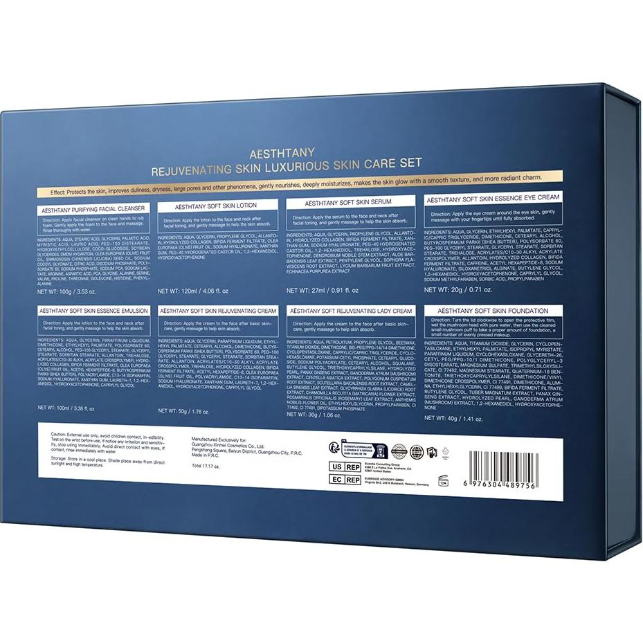 Set de Cuidado Facial O'KADY 8 Piezas para Todo Tipo de Piel