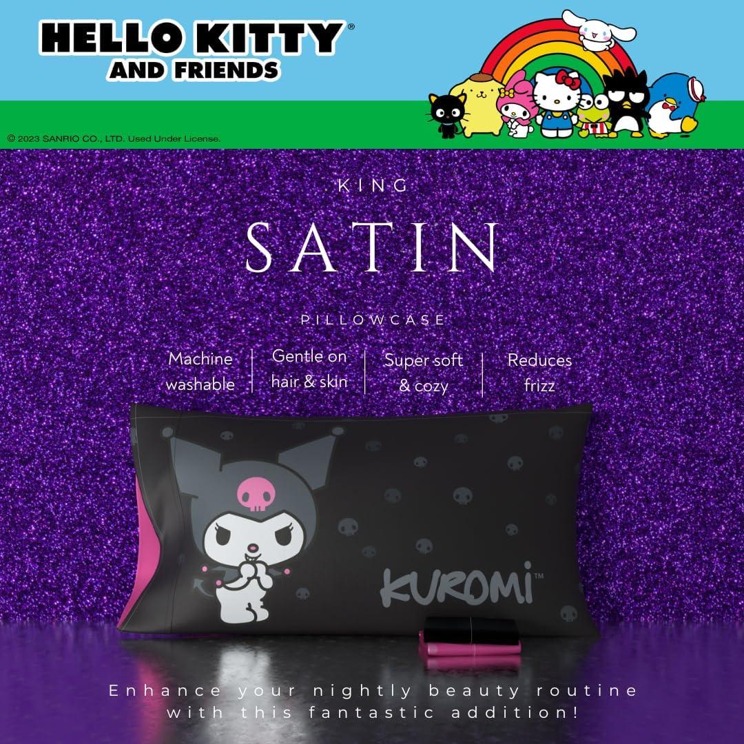 Funda de Almohada King Satén Hello Kitty My Melody Kuromi
