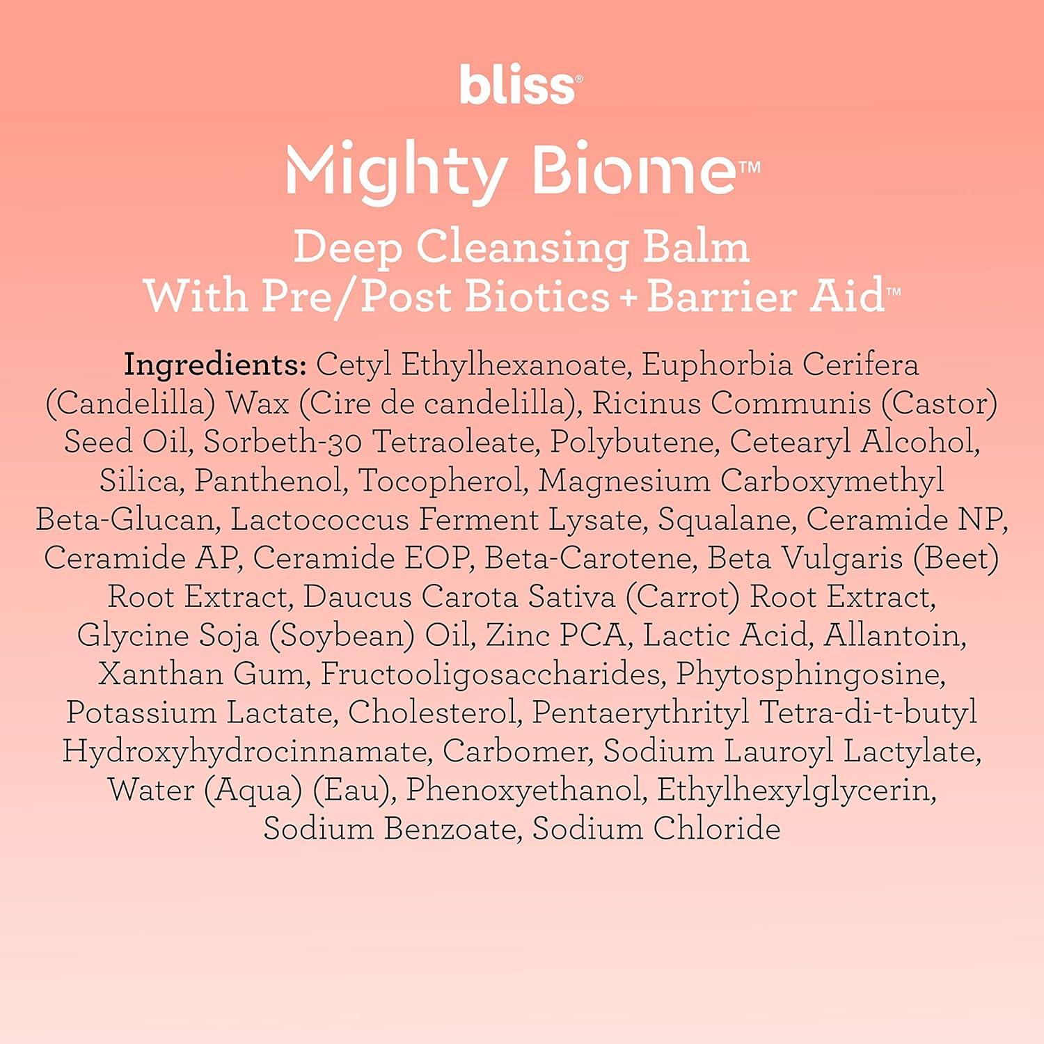 Bálsamo Limpiador Profundo Bliss Mighty Biome 85 g - Vegano