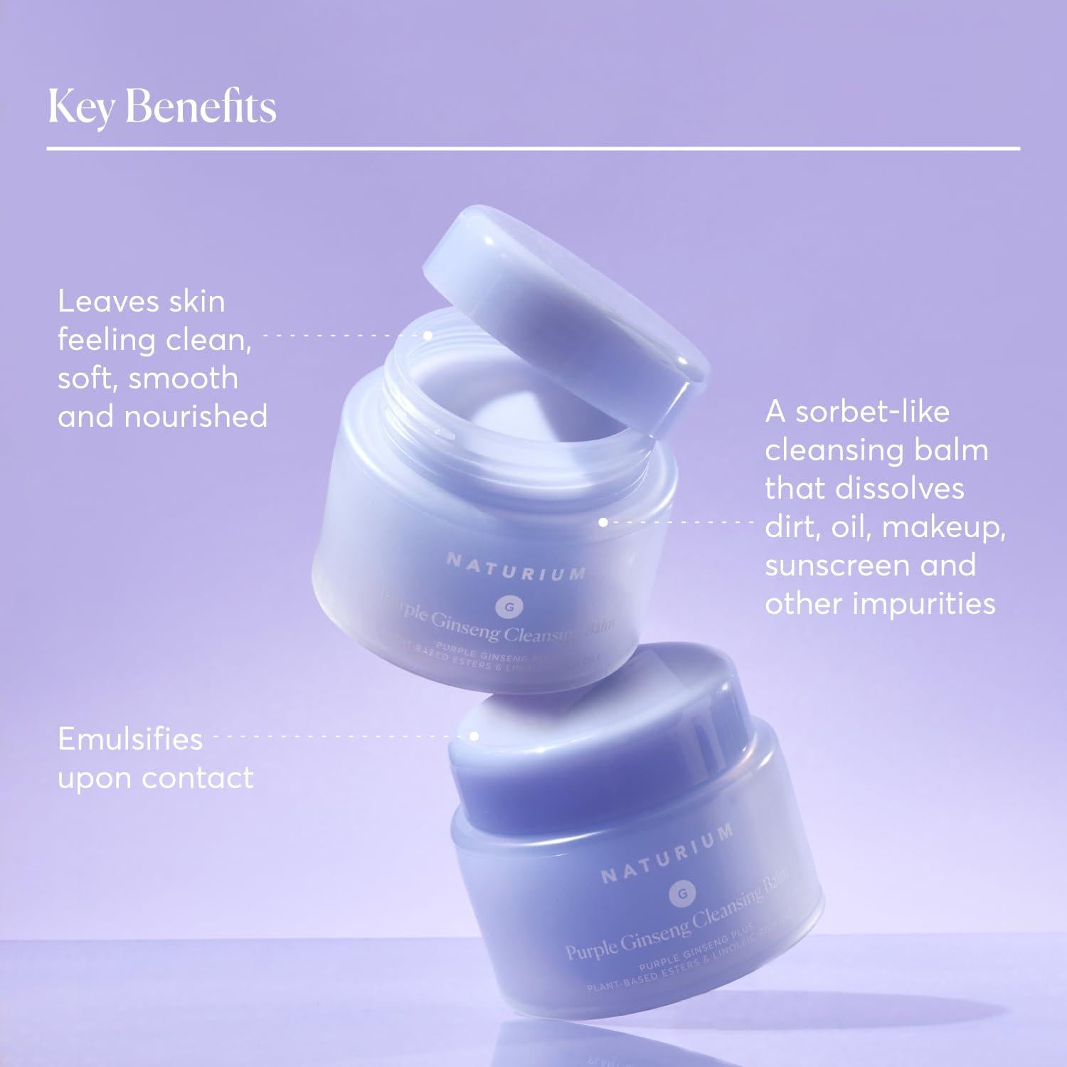 Bálsamo Limpiador Facial Naturium Ginseng Púrpura 85 g