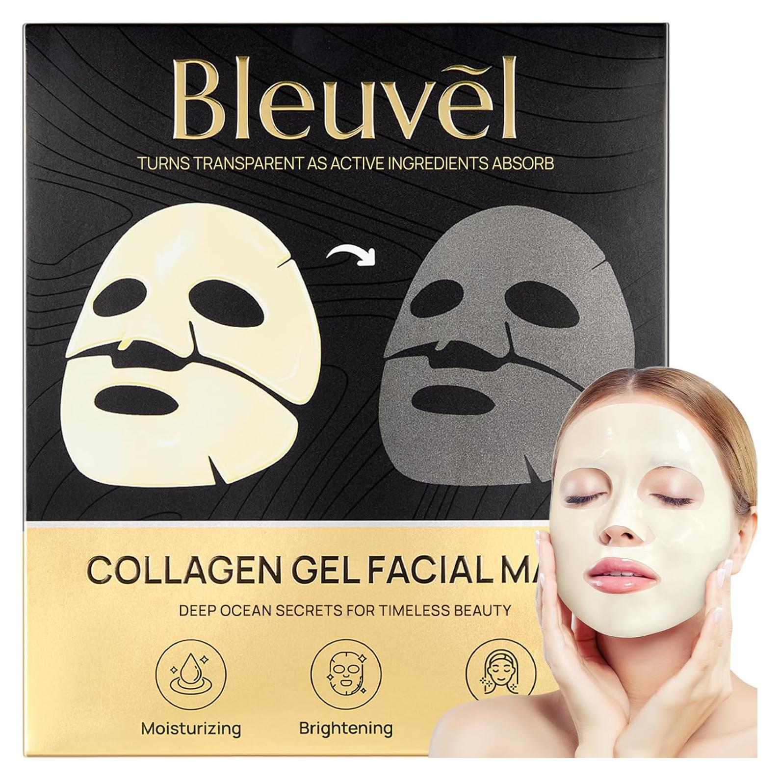 Mascarilla Facial de Colágeno Bleuvél 30g x 5ea Hidratante