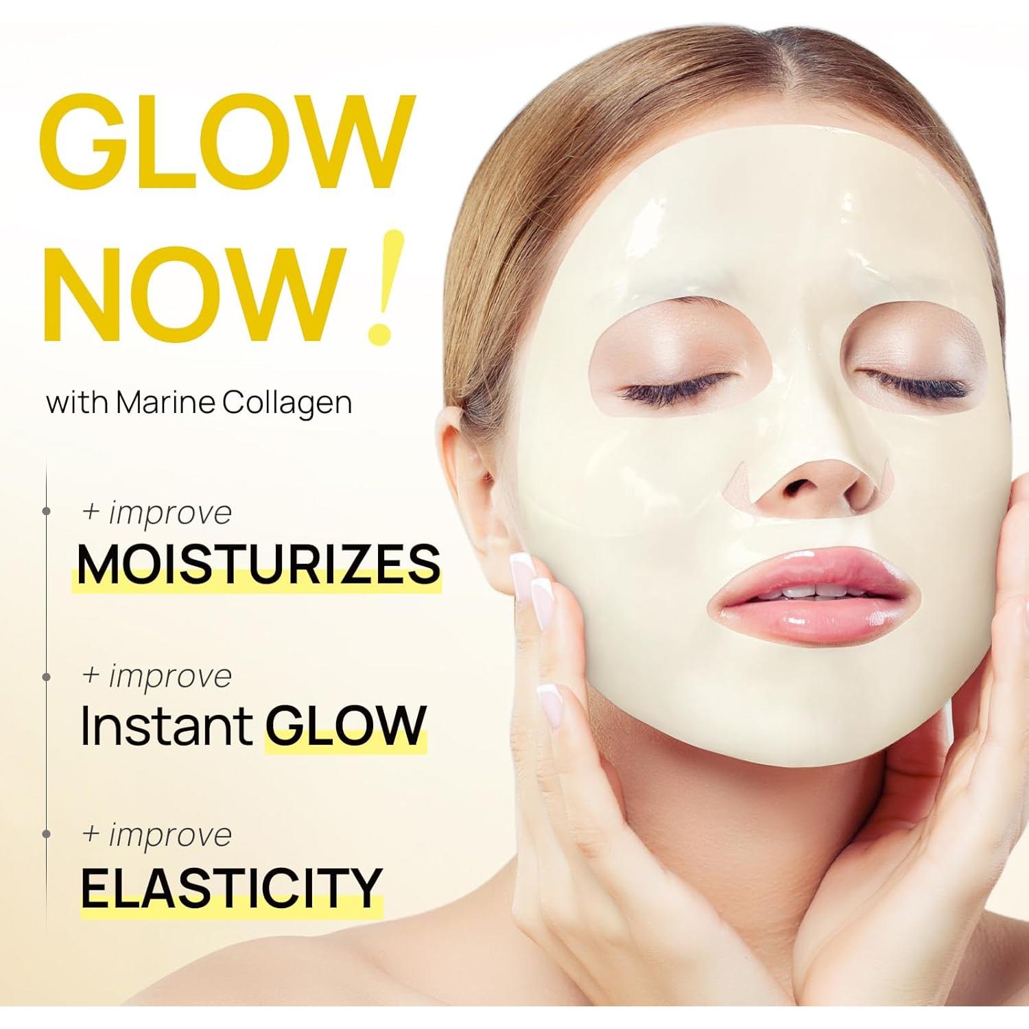 Mascarilla Facial de Colágeno Bleuvél 30g x 5ea Hidratante