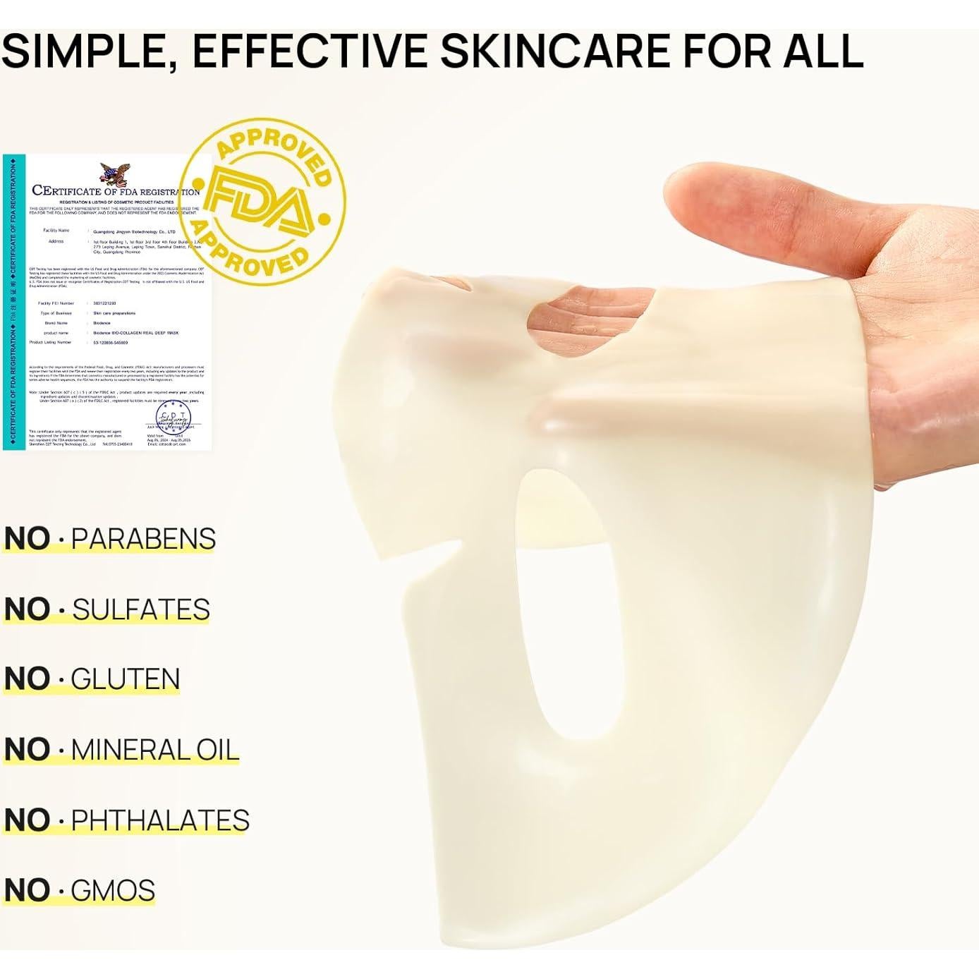 Mascarilla Facial de Colágeno Bleuvél 30g x 5ea Hidratante