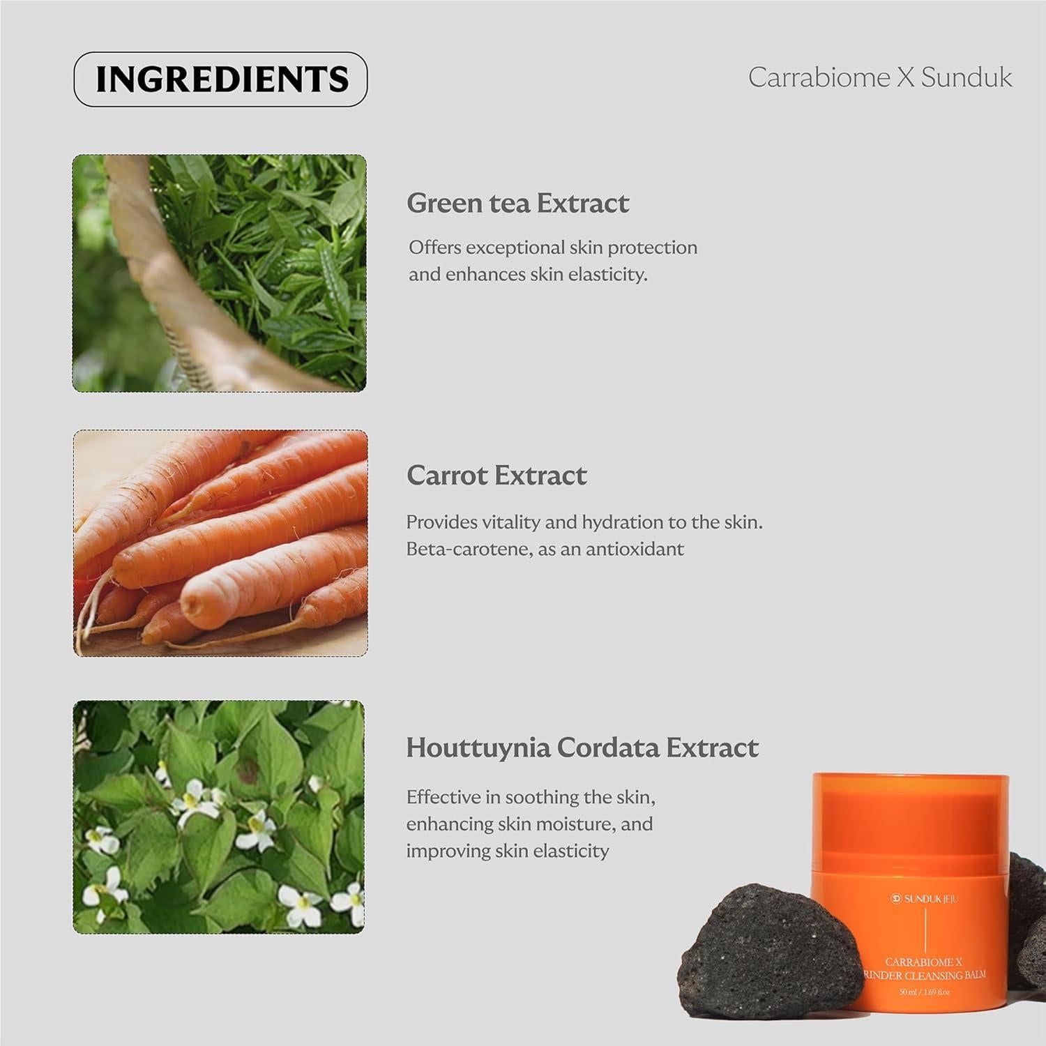 Bálsamo Limpiador Coreano SUNDUK JeJu 50ml - Hidratante y Suave