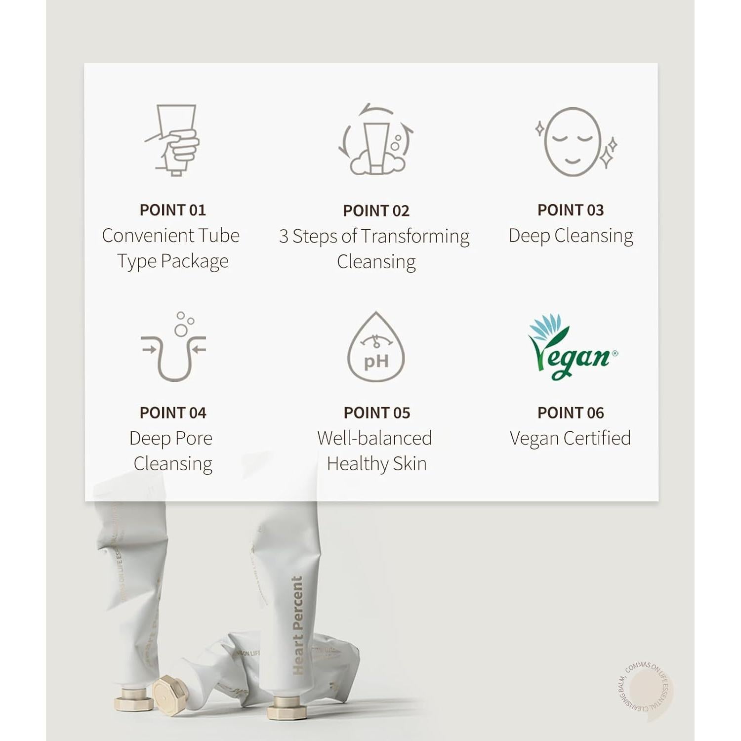 Bálsamo Limpiador Facial Vegano Corazón Porcentaje 10ml