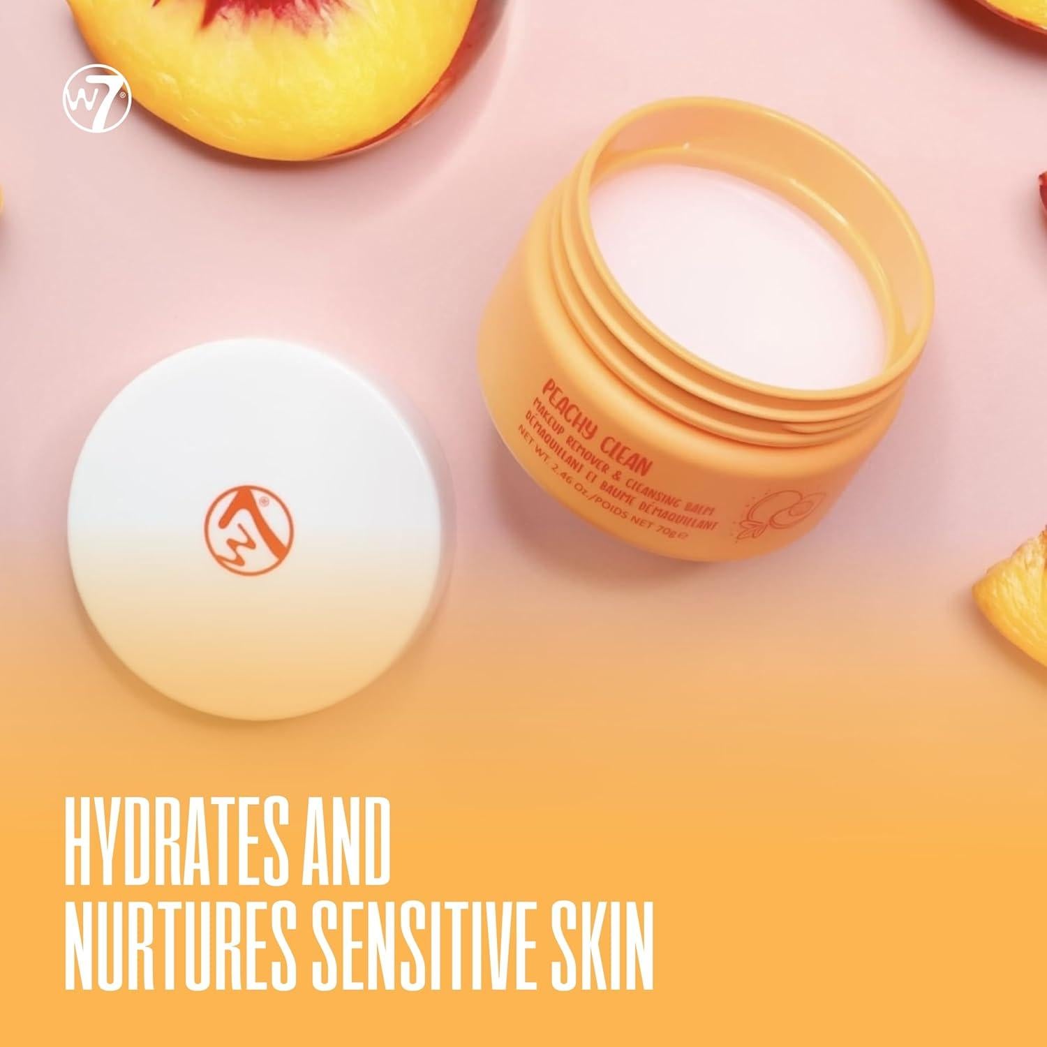 Bálsamo Limpiador Facial W7 Peachy Clean 80g - Desmaquillante Vegano