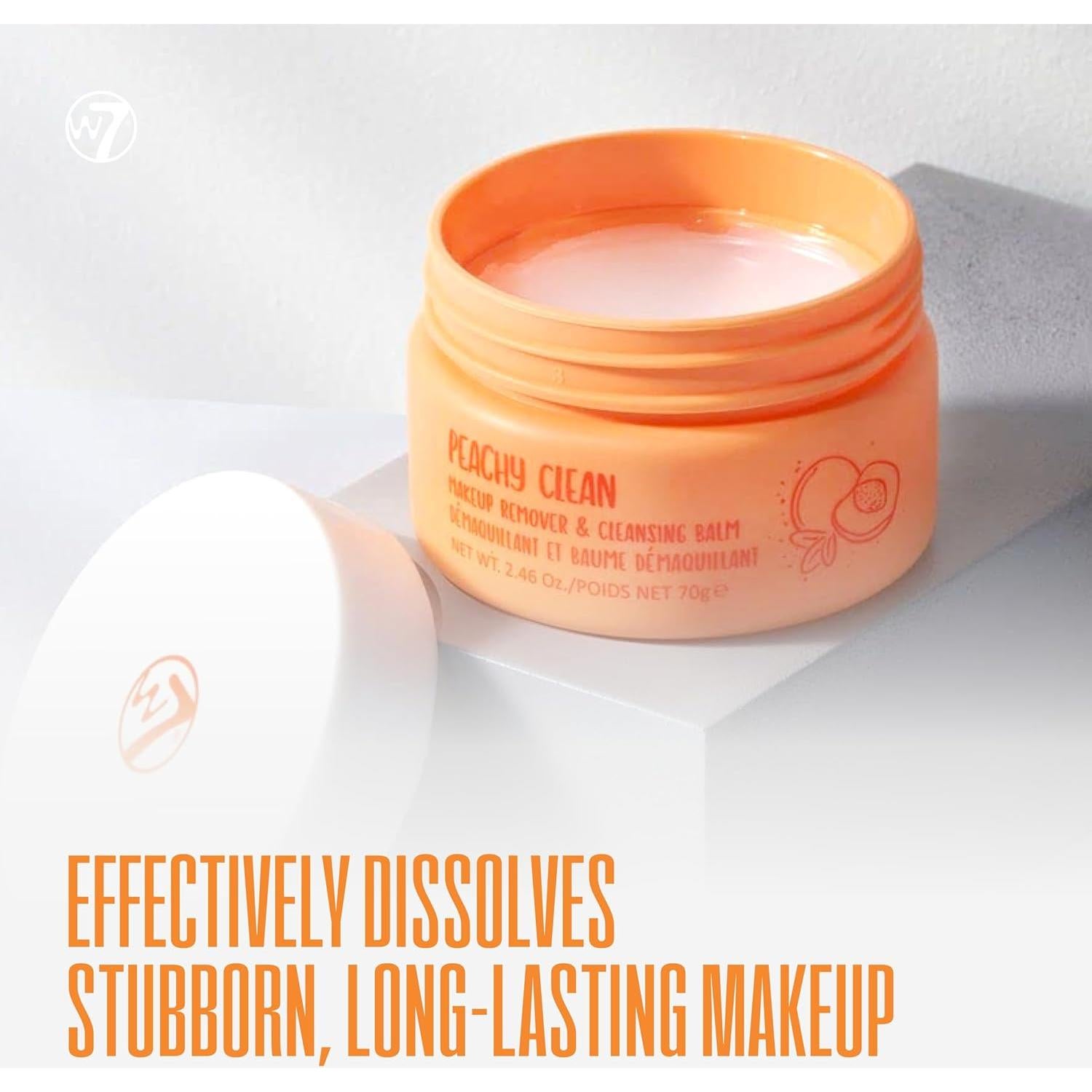 Bálsamo Limpiador Facial W7 Peachy Clean 80g - Desmaquillante Vegano