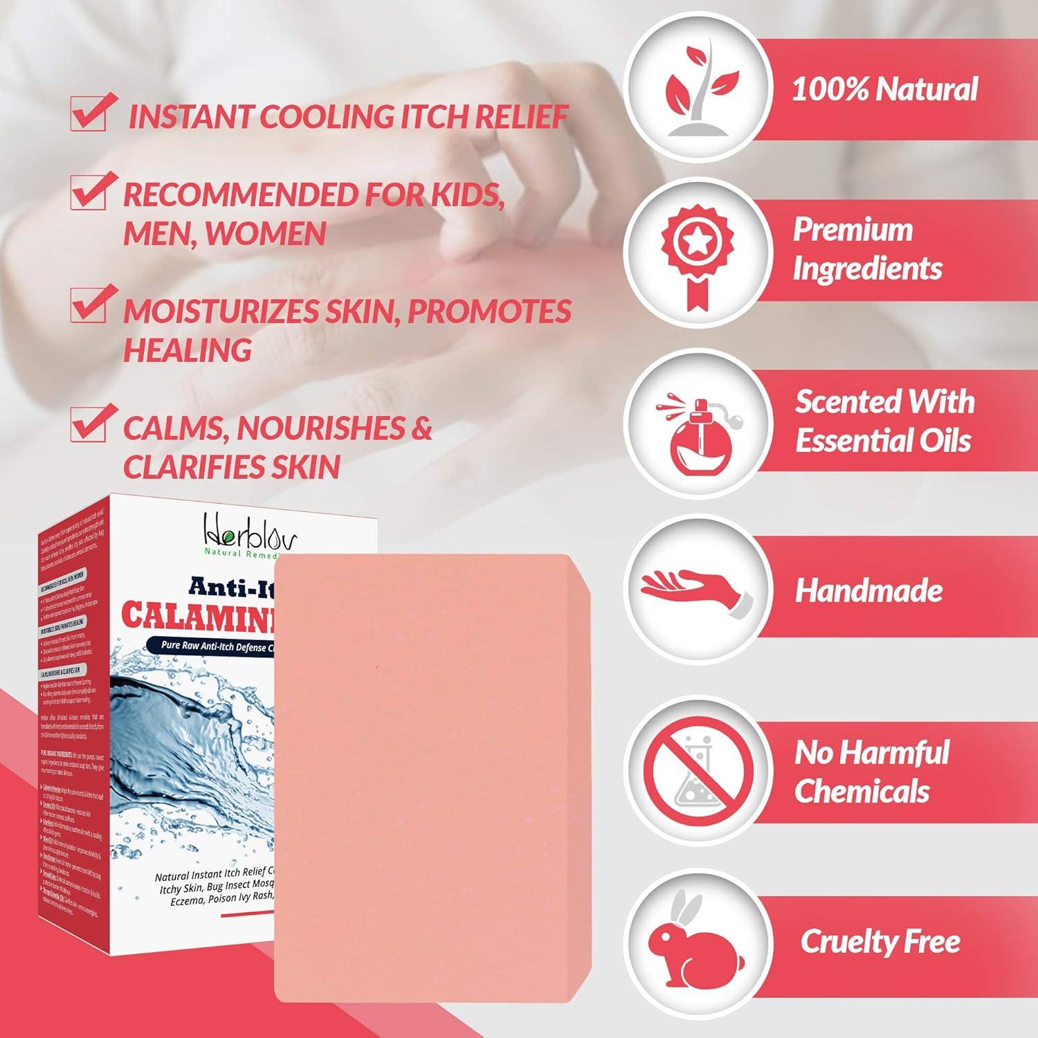 Jabón Natural Calmante Herblov 117g para Alivio de Picazón