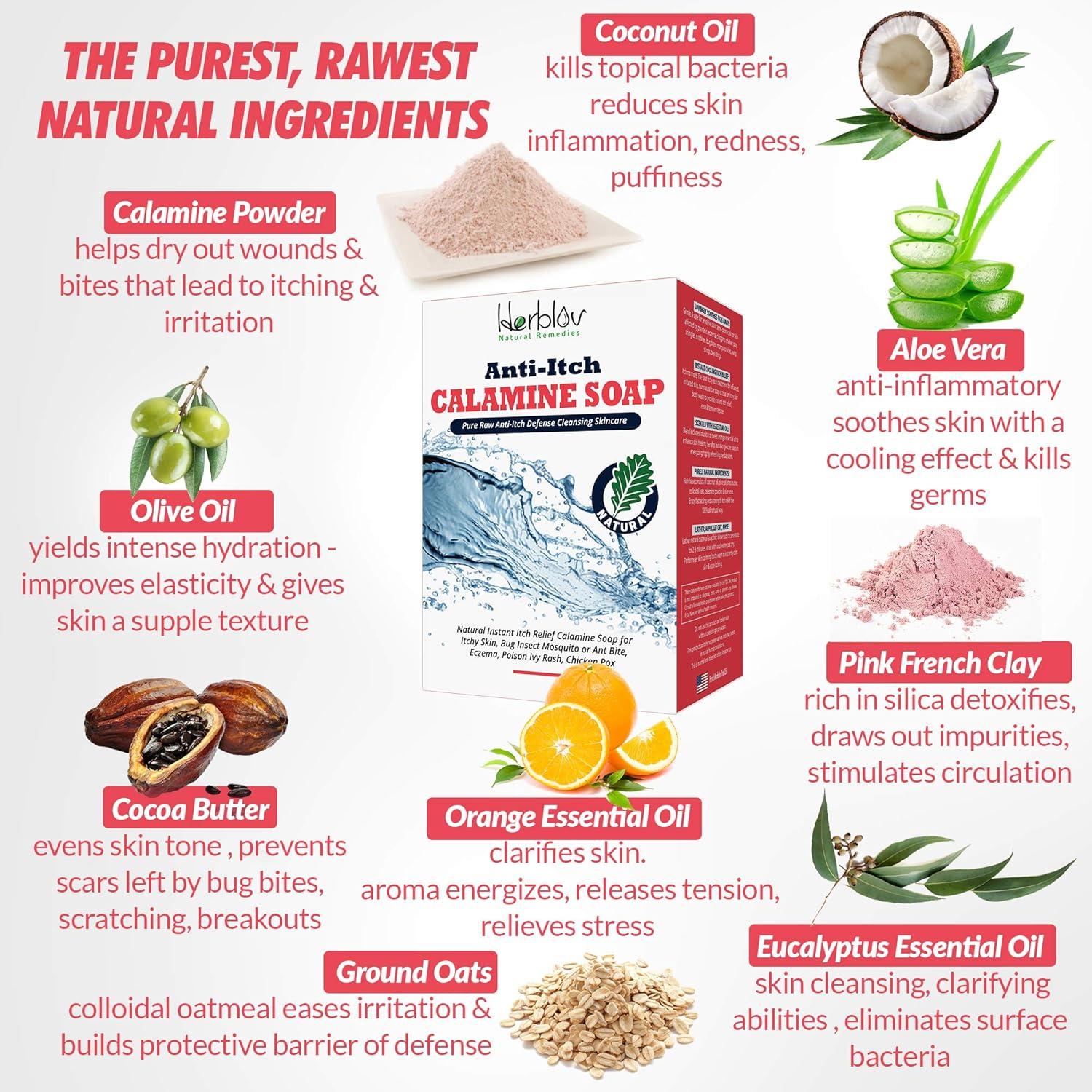 Jabón Natural Calmante Herblov 117g para Alivio de Picazón