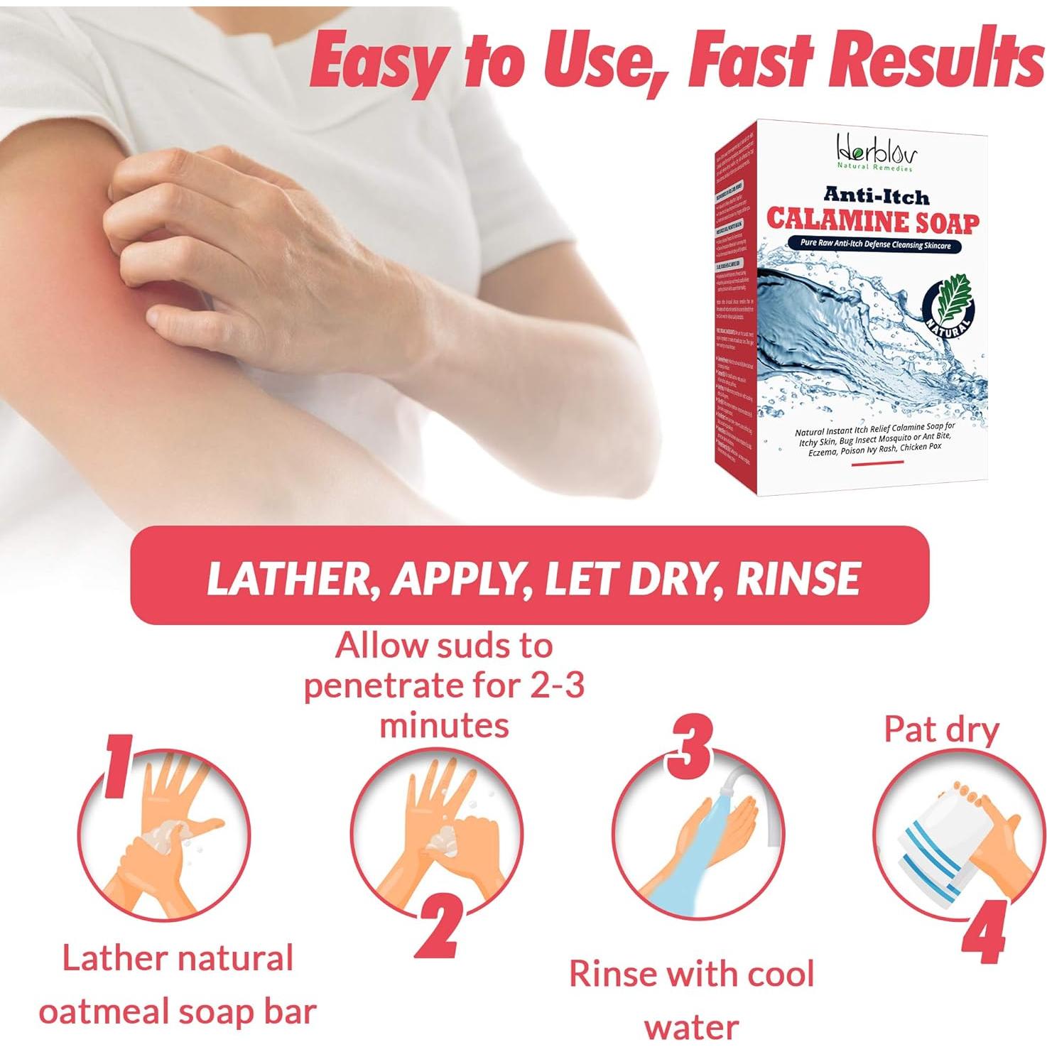 Jabón Natural Calmante Herblov 117g para Alivio de Picazón