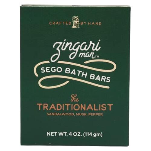 Jabón de Baño Zingari Man Tradicionalista 113g - Limpiador Facial y Corporal