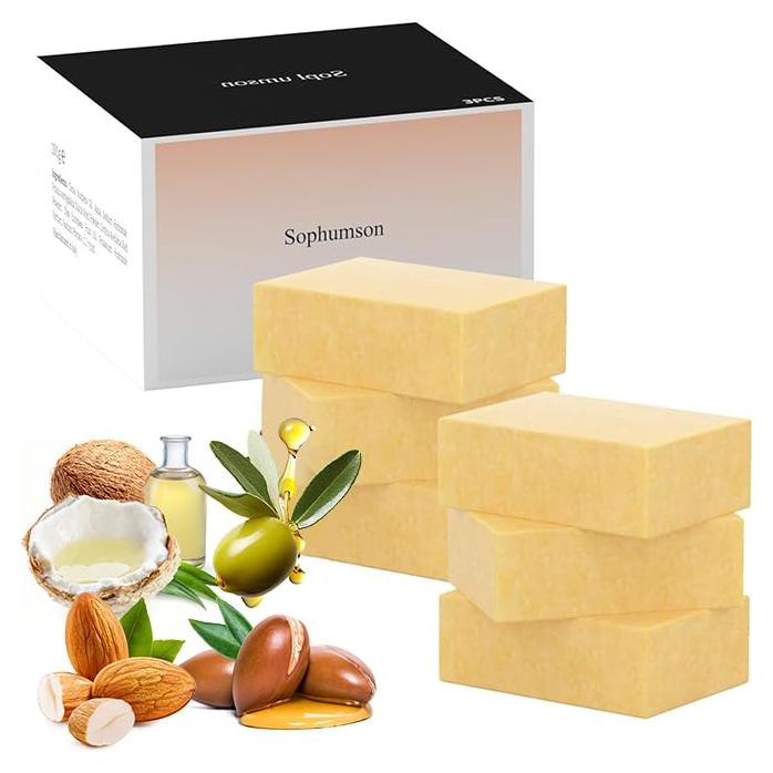 Jabón de Cúrcuma Sophumson para Cara y Cuerpo - 6 Piezas 0.59kg