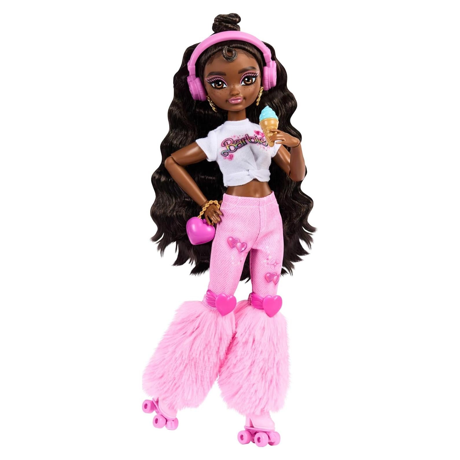 Muñeca Barbie Dream Besties Brooklyn Patinaje 9 Accesorios