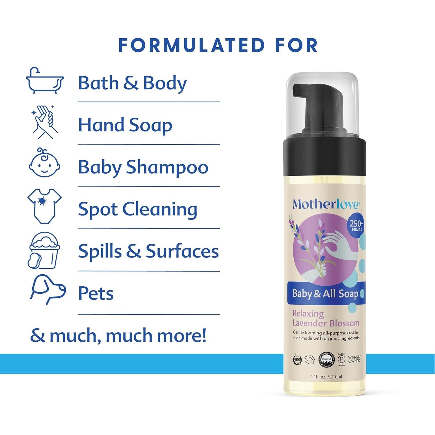 Jabón Madre Amor Orgánico para Bebé 200g - Flor de Lavanda