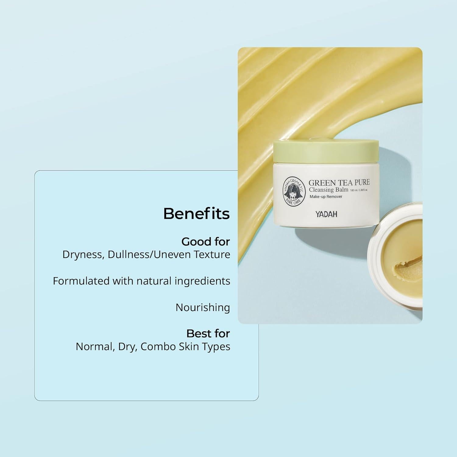 Bálsamo Limpiador de Té Verde YADAH 100g - Suave y Eficaz