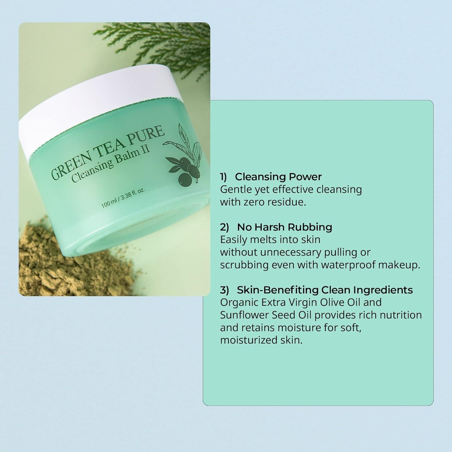 Bálsamo Limpiador de Té Verde YADAH 100g - Suave y Eficaz