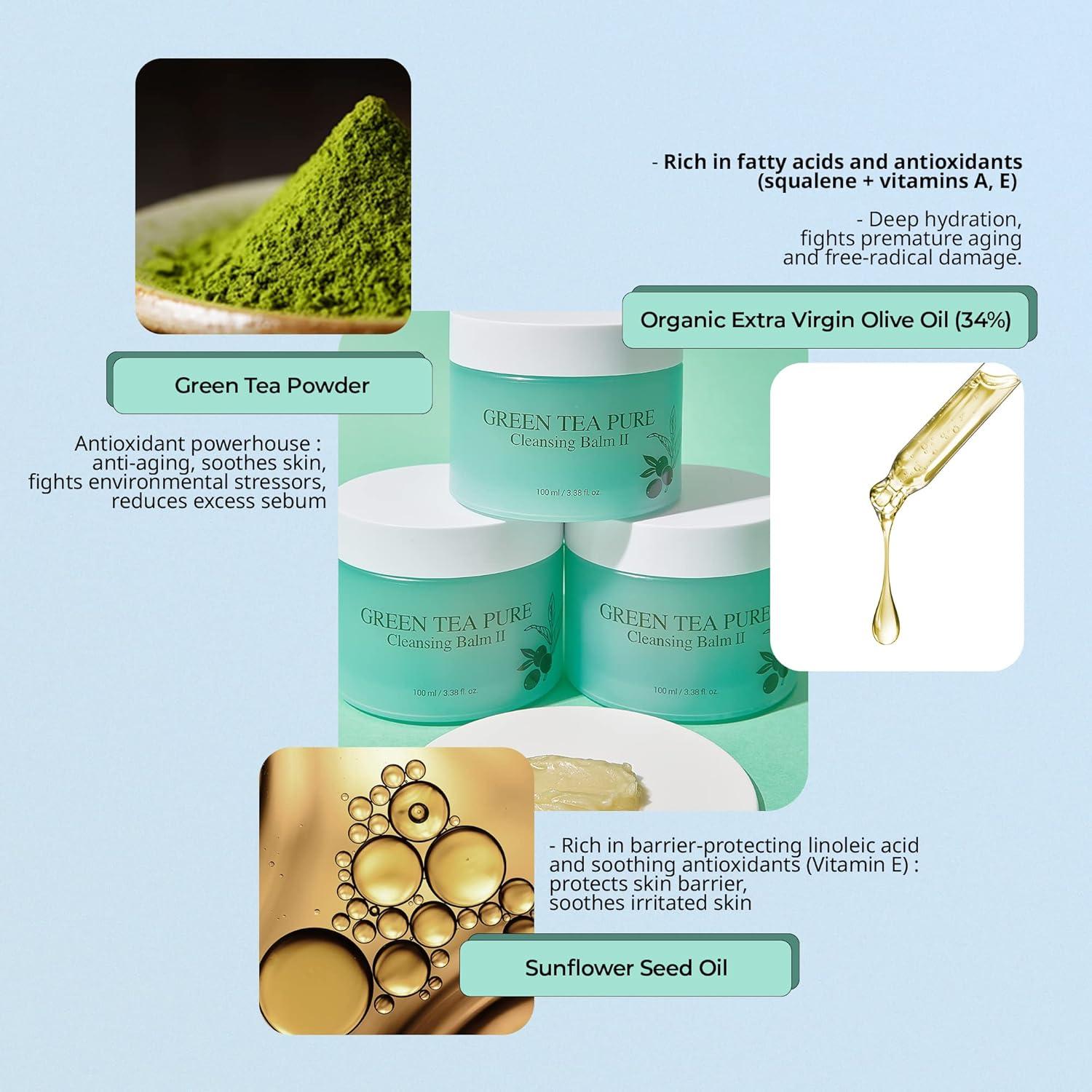 Bálsamo Limpiador de Té Verde YADAH 100g - Suave y Eficaz