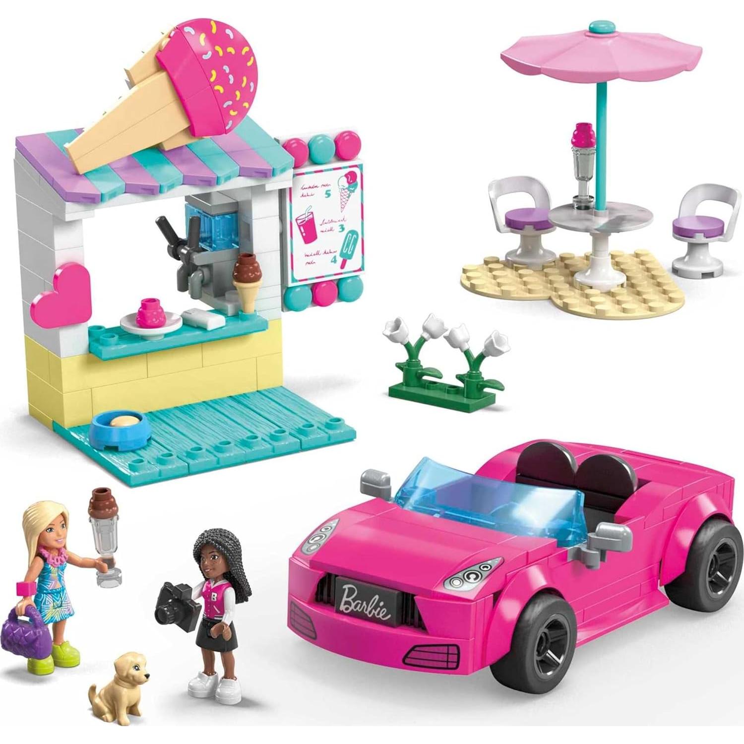 Set de Construcción Mega Barbie Convertible y Puesto de Helados
