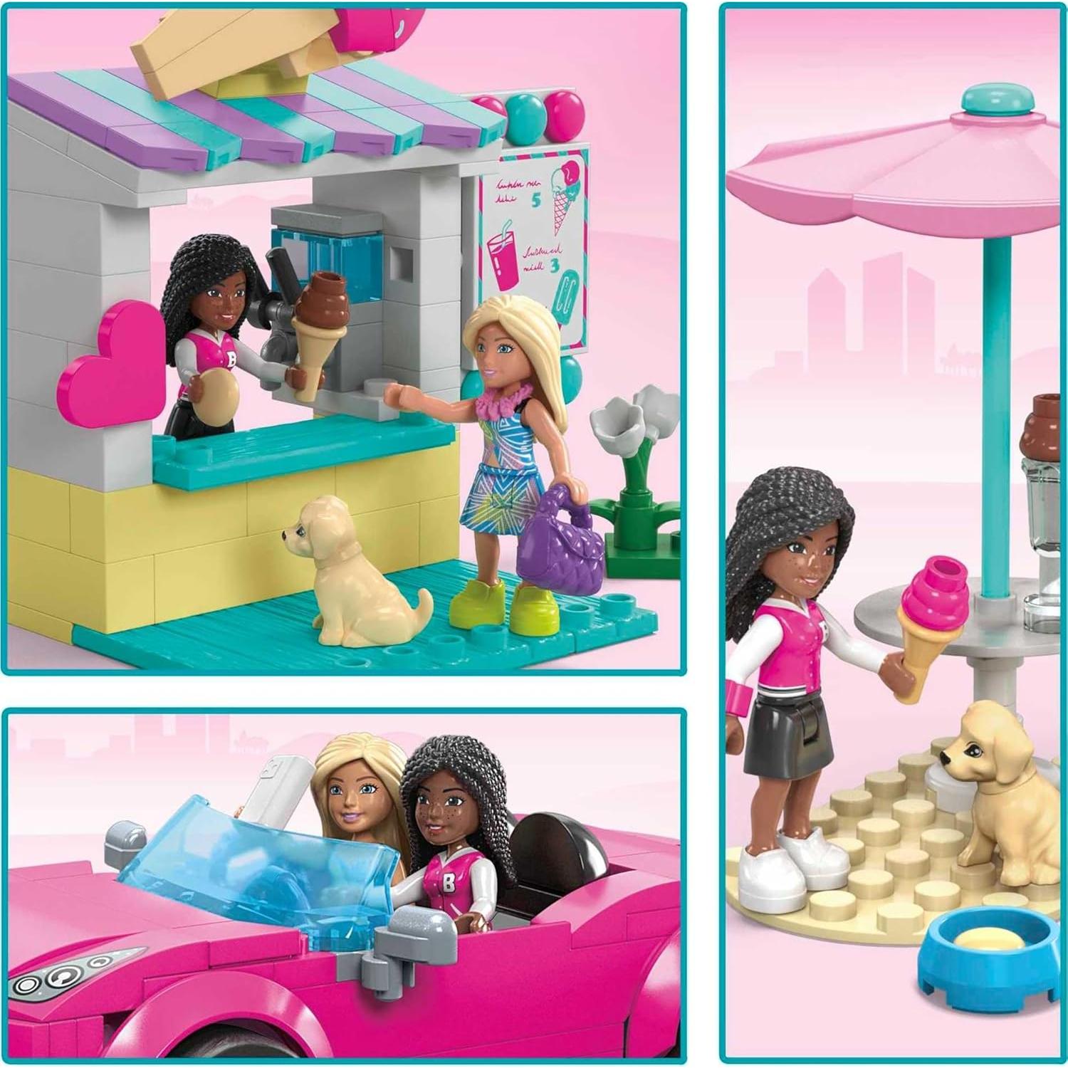 Set de Construcción Mega Barbie Convertible y Puesto de Helados