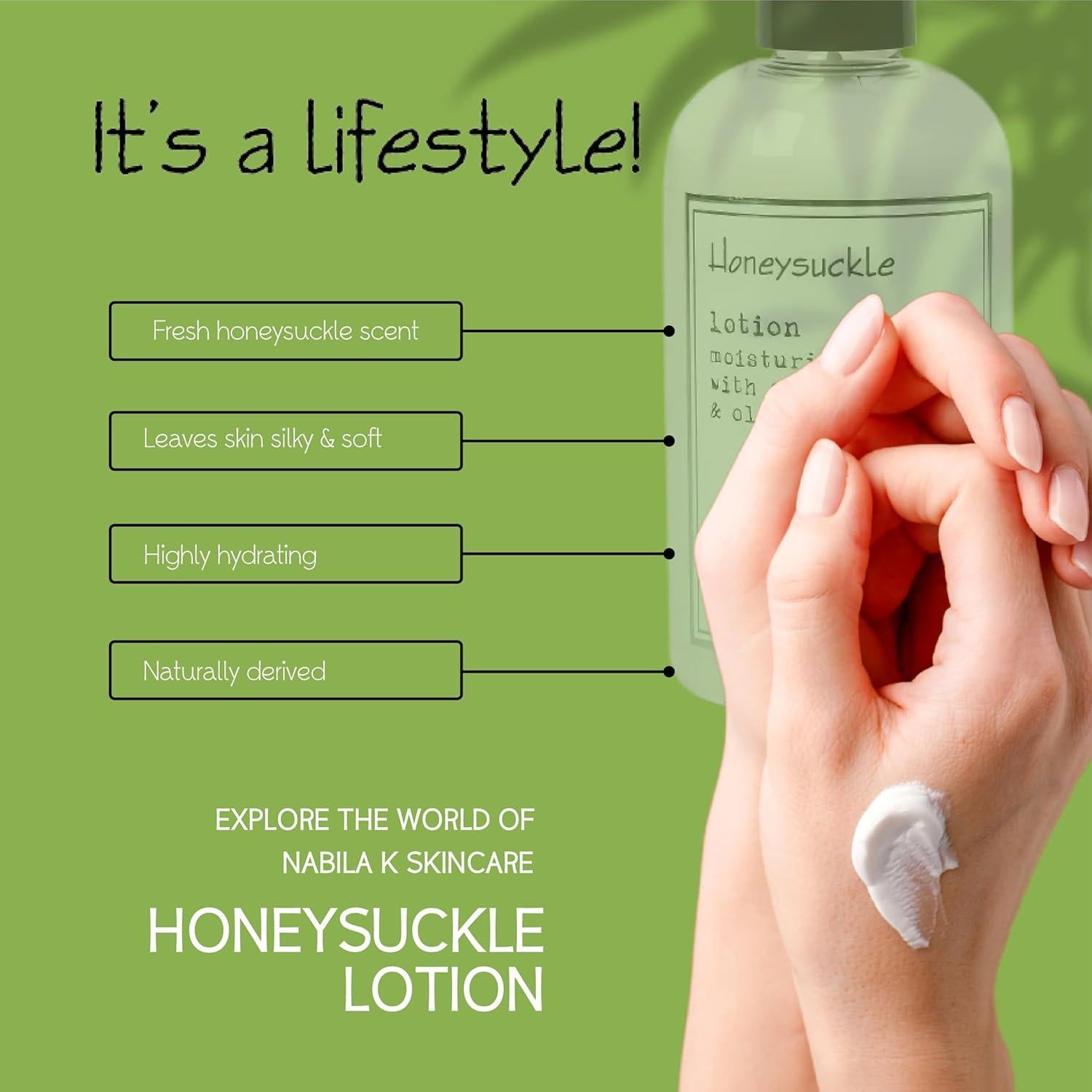 Loción Corporal Nabila K Madreselva 226.8 g - Hidratante Natural