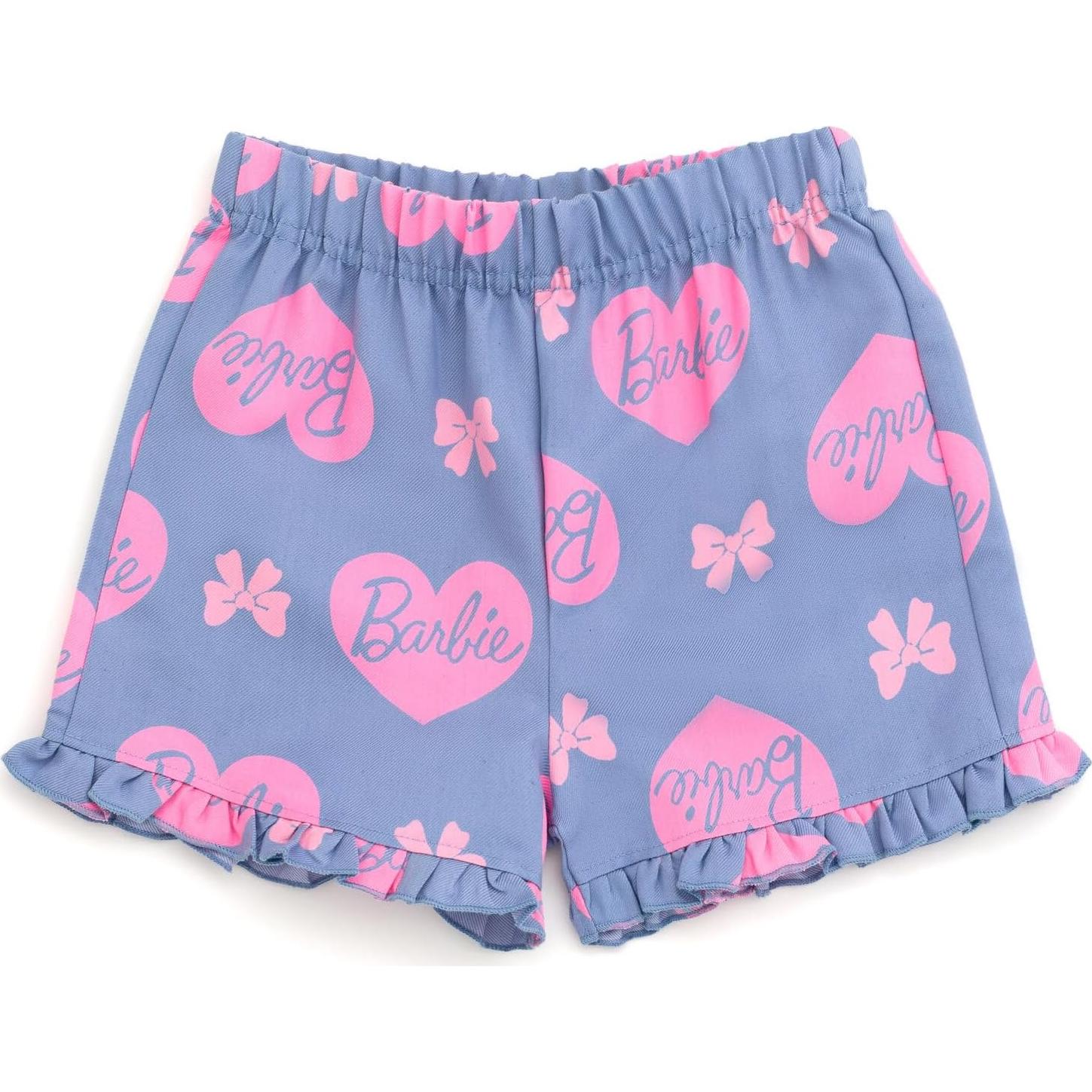 Conjunto camiseta peplum y pantalones cortos Barbie 2T-16