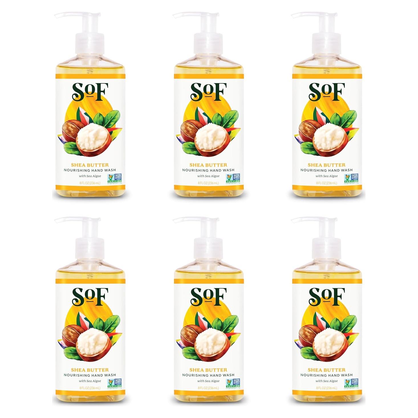 Jabón de Manos Nutritivo SoF Manteca de Karité 6x227g