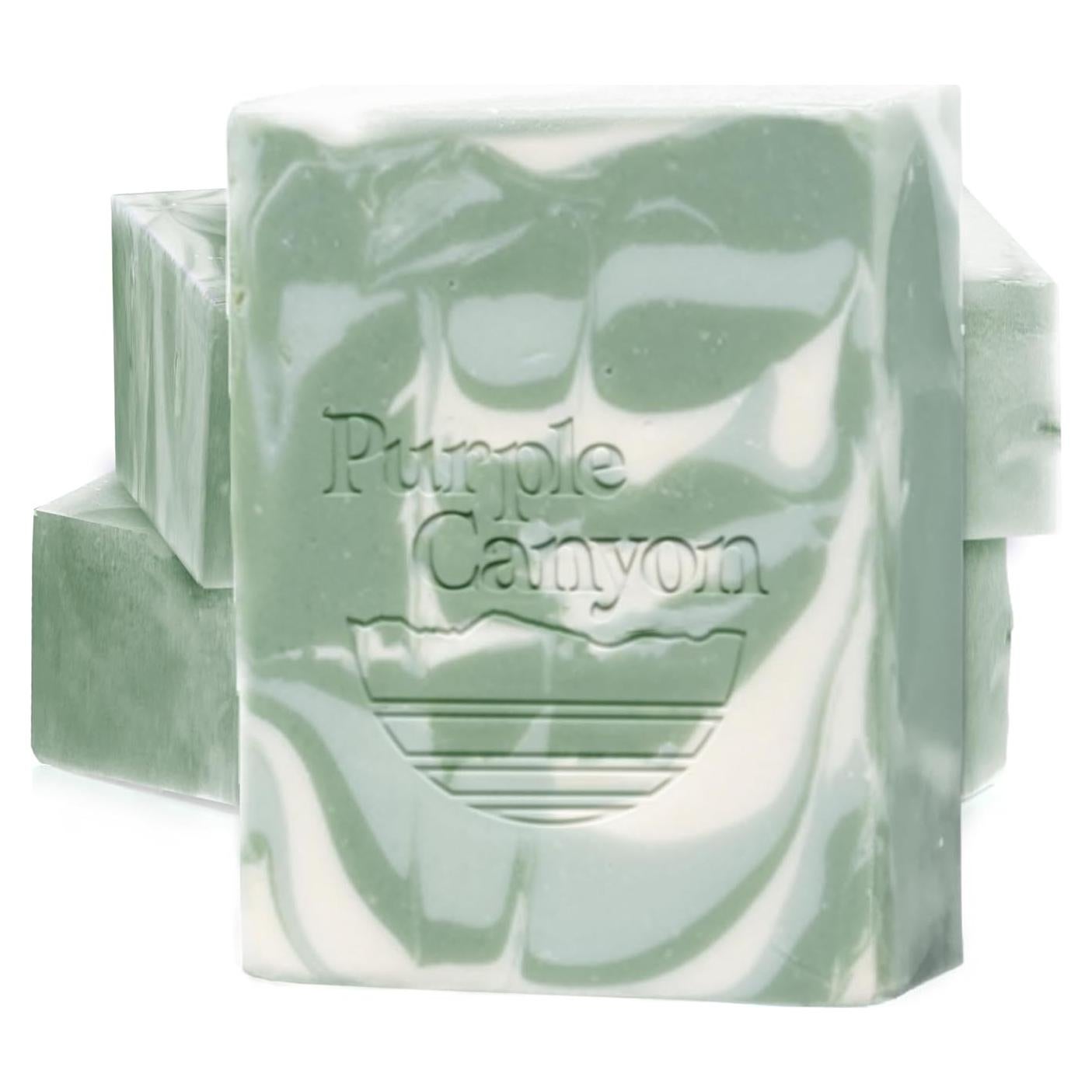 Paquete de 3 Jabones Naturales Hechos a Mano Eucalipto 113g - Canyon Morado