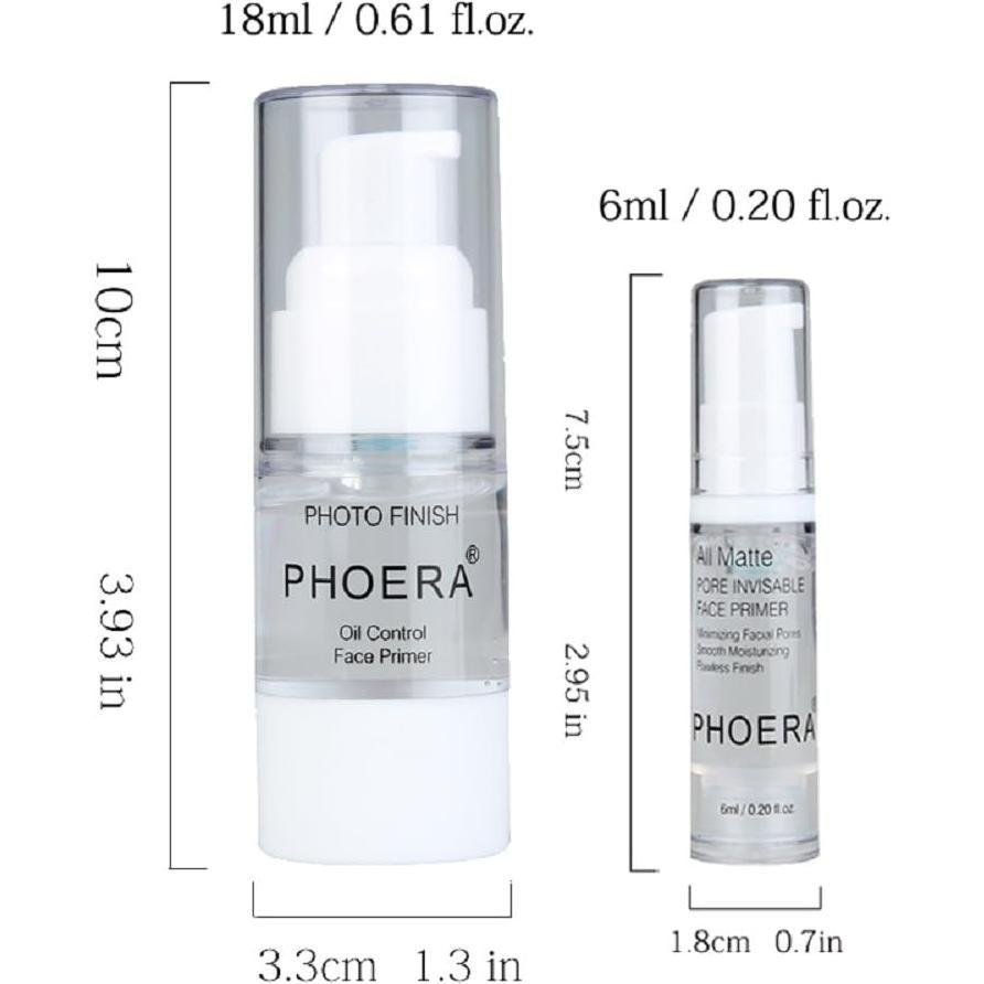 PHOERA Primer Facial Hidratante 2 Piezas 6 ML Cada Uno