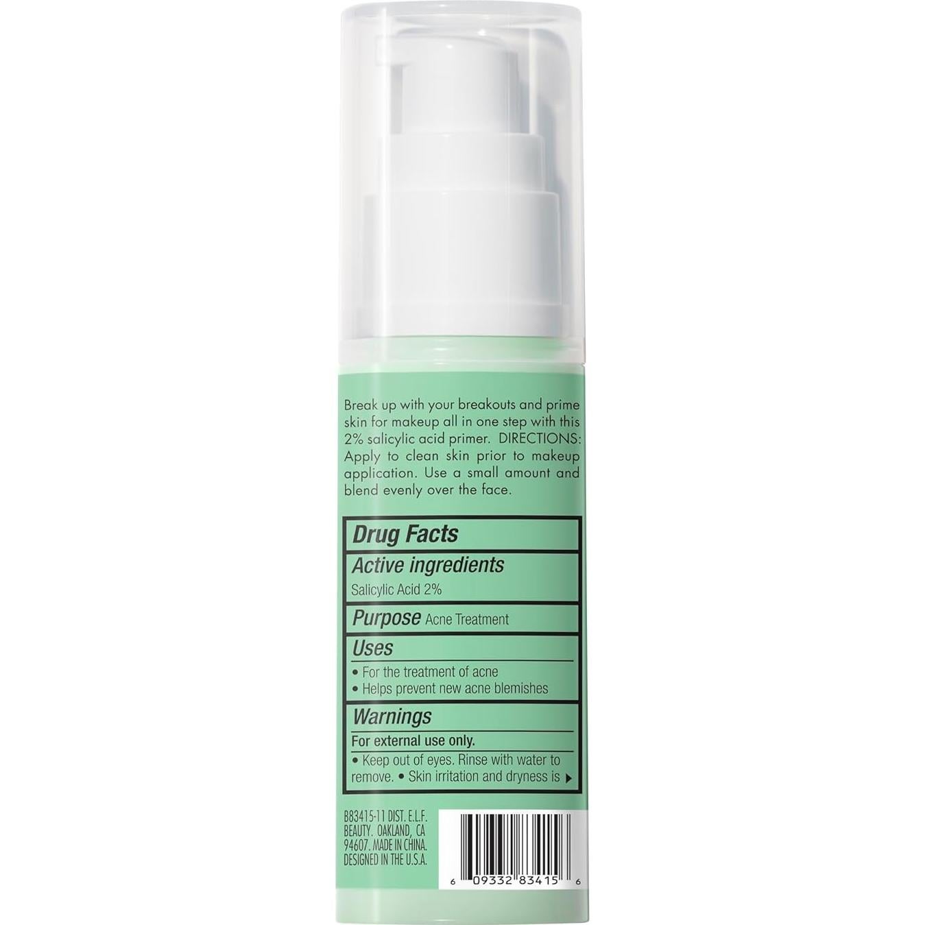 e.l.f. Primer Facial Control Imperfecciones 80g - Vegano