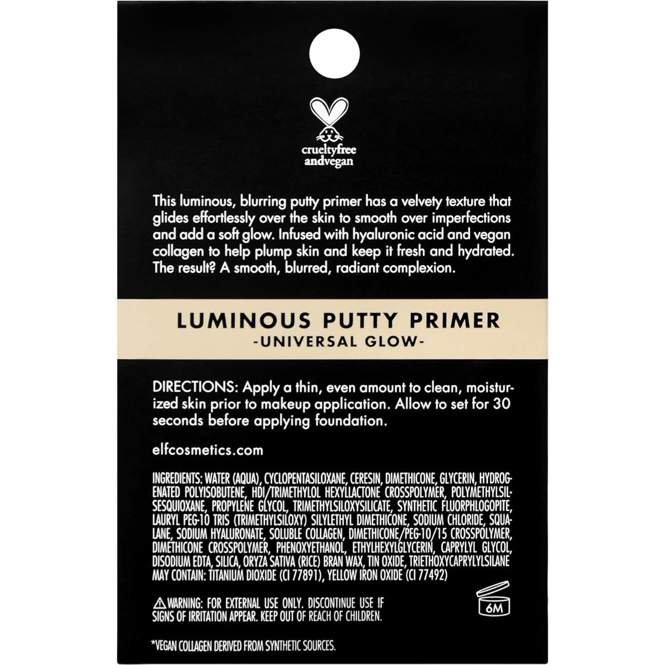 e.l.f. Luminous Putty Primer 20.9 g - Hidrata y Ilumina