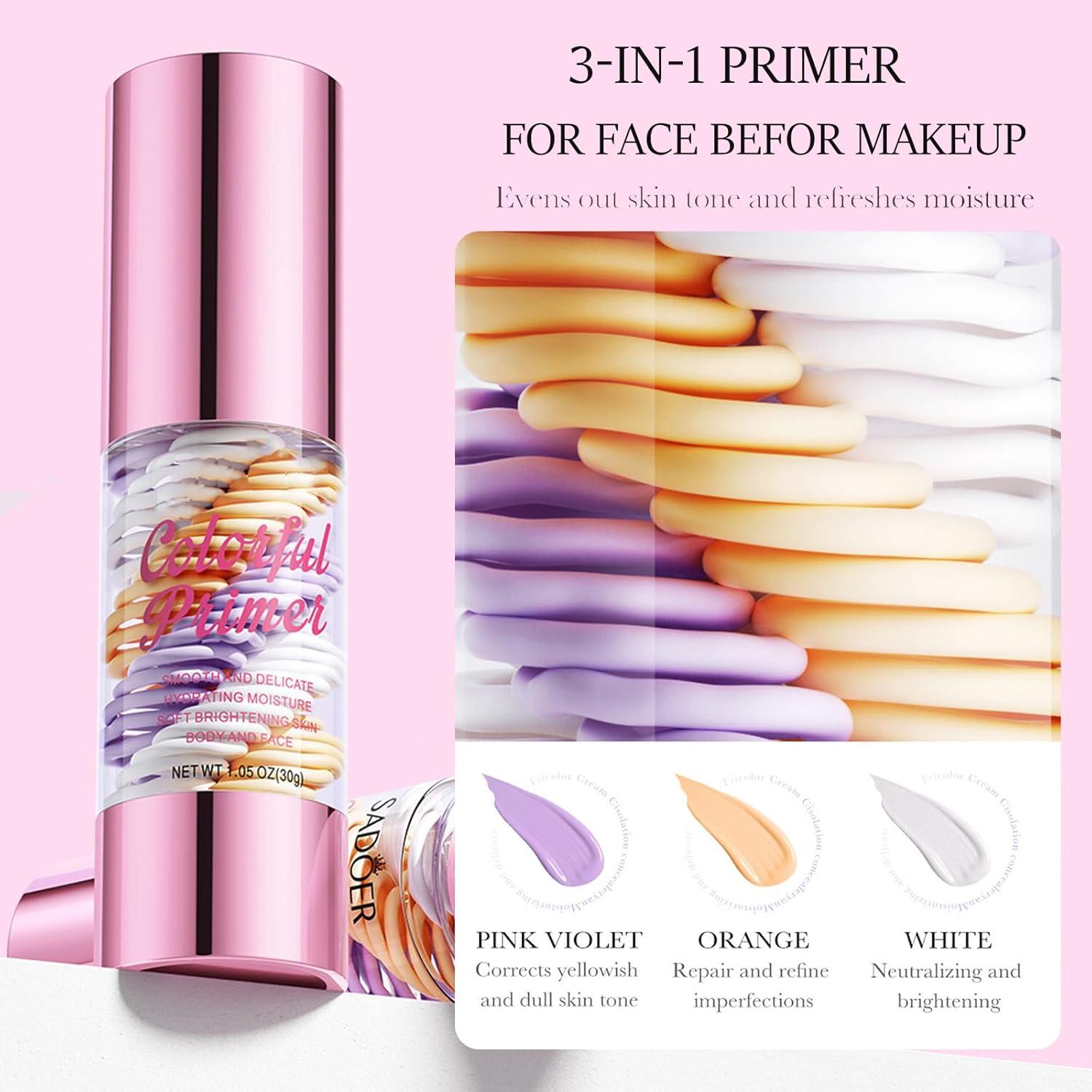 Primer Hidratante 3 en 1 Miniling para Maquillaje 81g