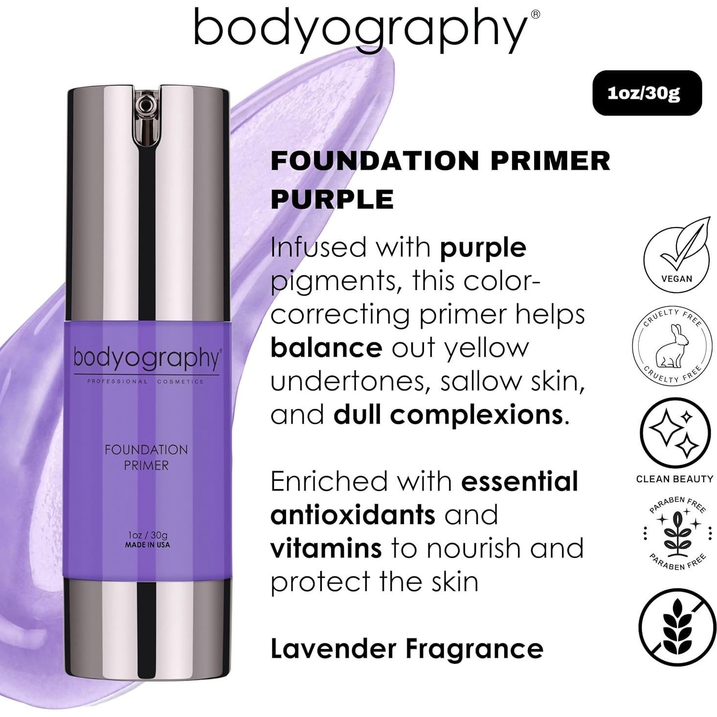 Primer de Maquillaje Antienvejecimiento Bodyography Púrpura 28 g