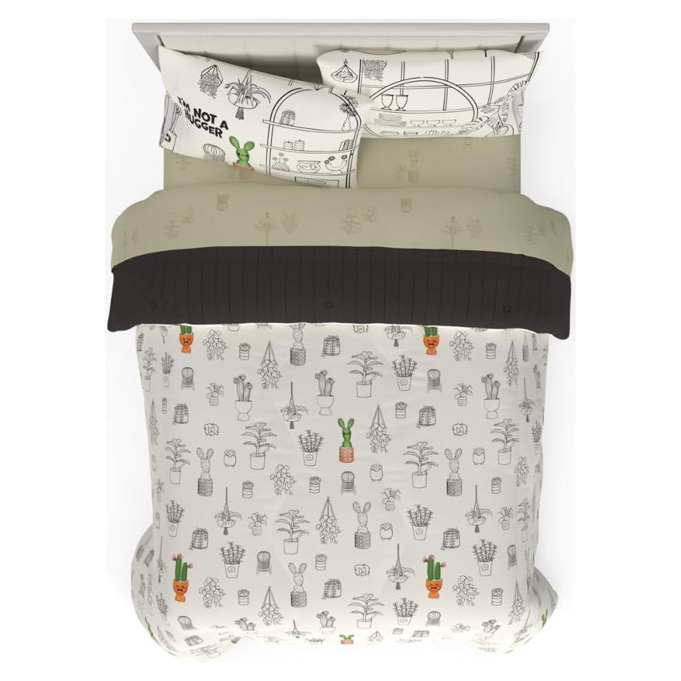 Juego de Cama Franco Miniverse Plantas 7 Piezas Doble