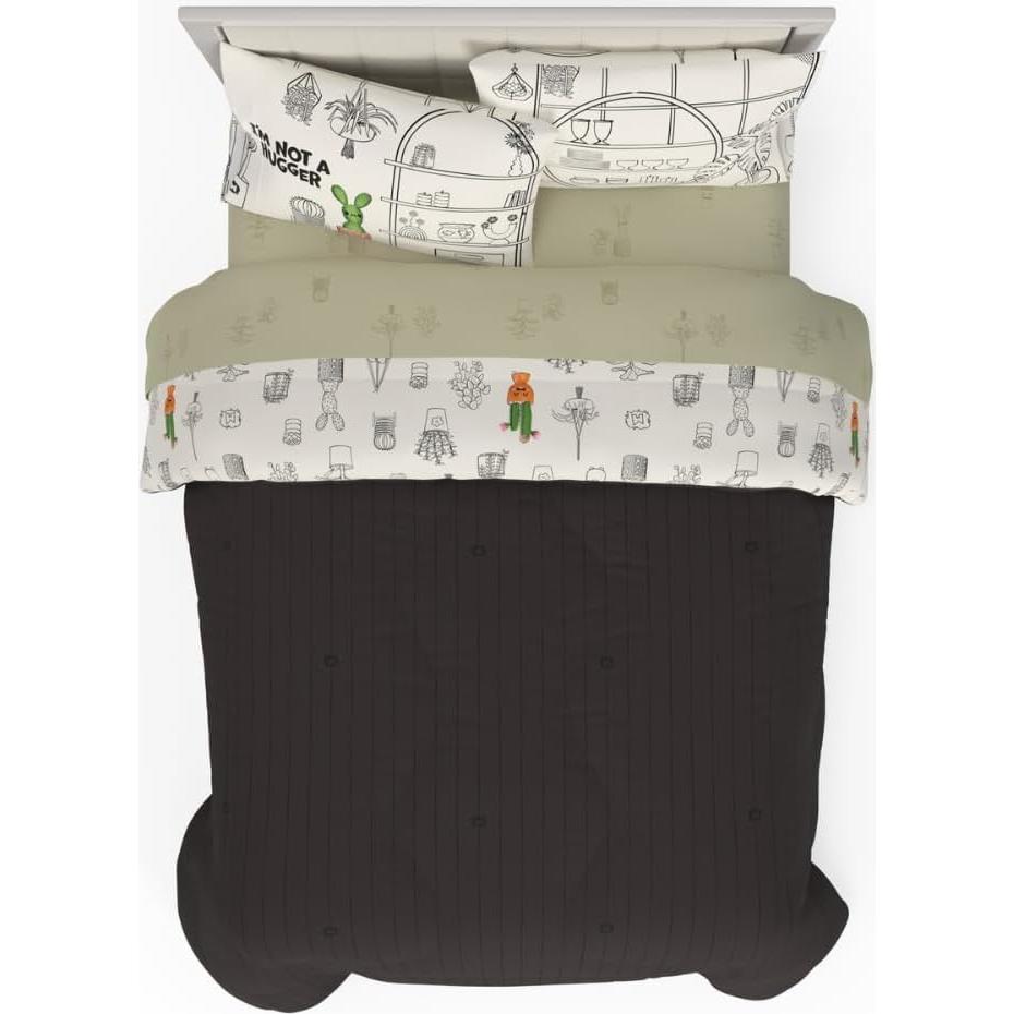 Juego de Cama Franco Miniverse Plantas 7 Piezas Doble