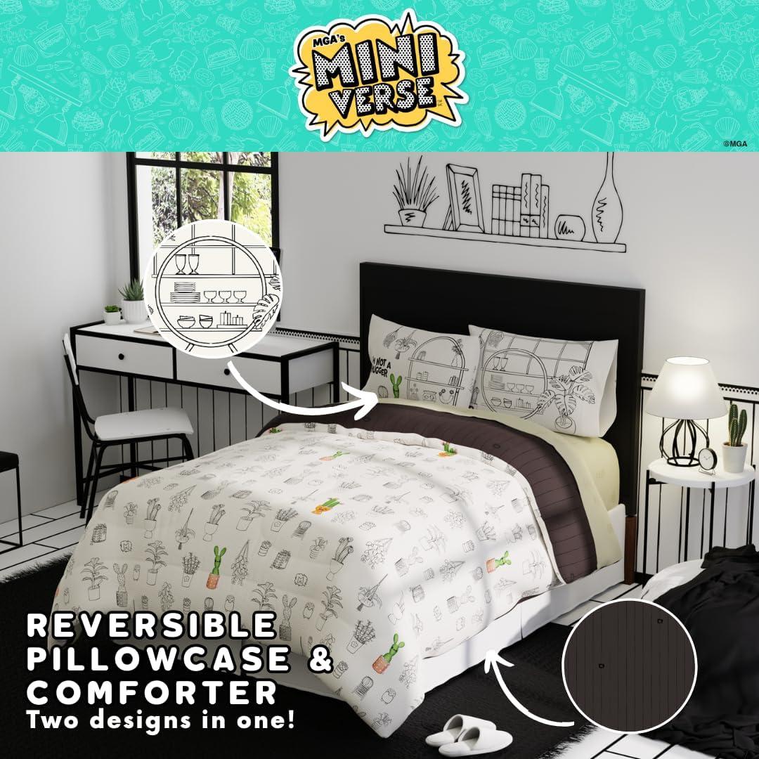 Juego de Cama Franco Miniverse Plantas 7 Piezas Doble