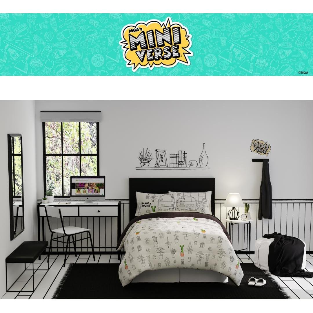 Juego de Cama Franco Miniverse Plantas 7 Piezas Doble