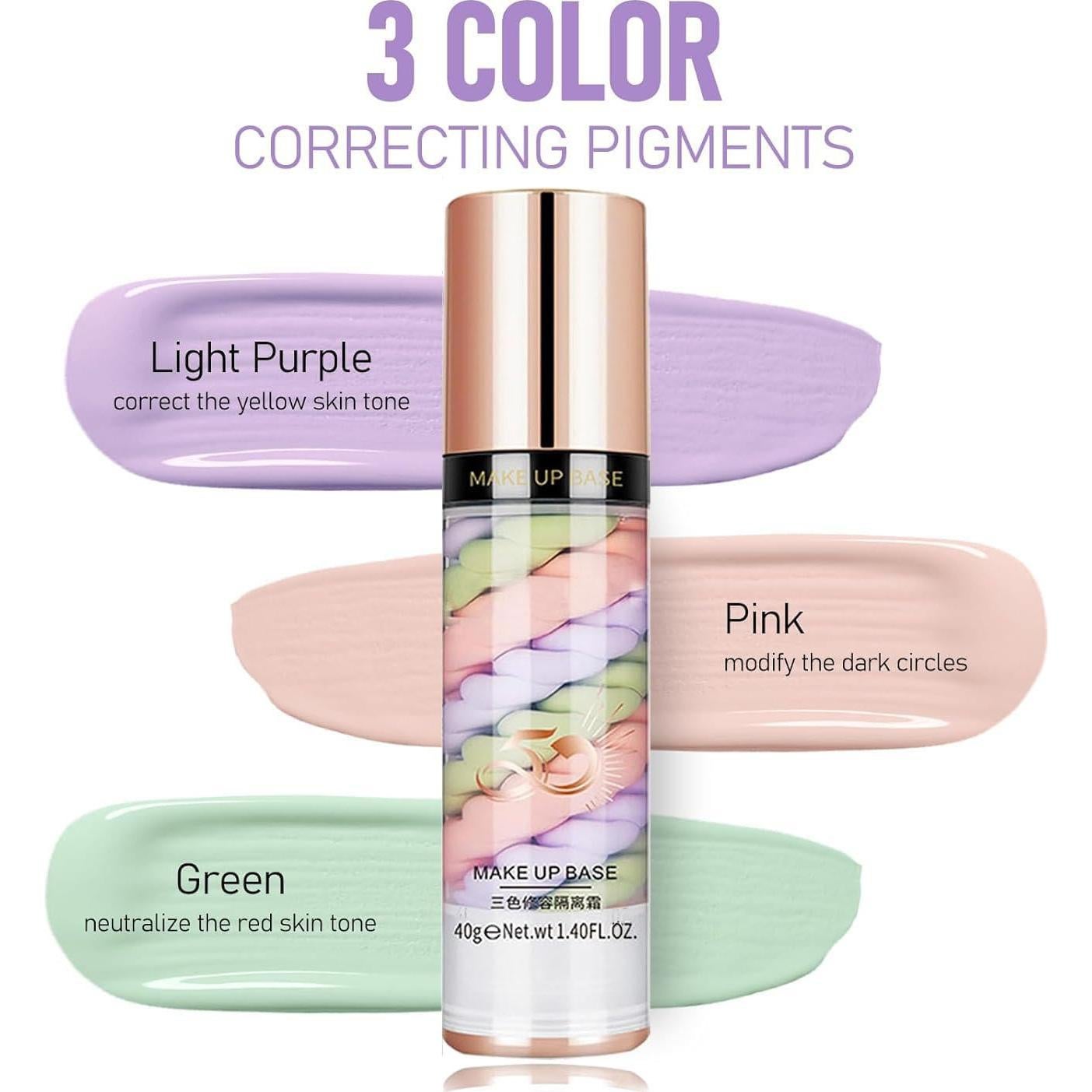 Primer Facial Hidratante Skynest 160ml 3 en 1 Color Corrector