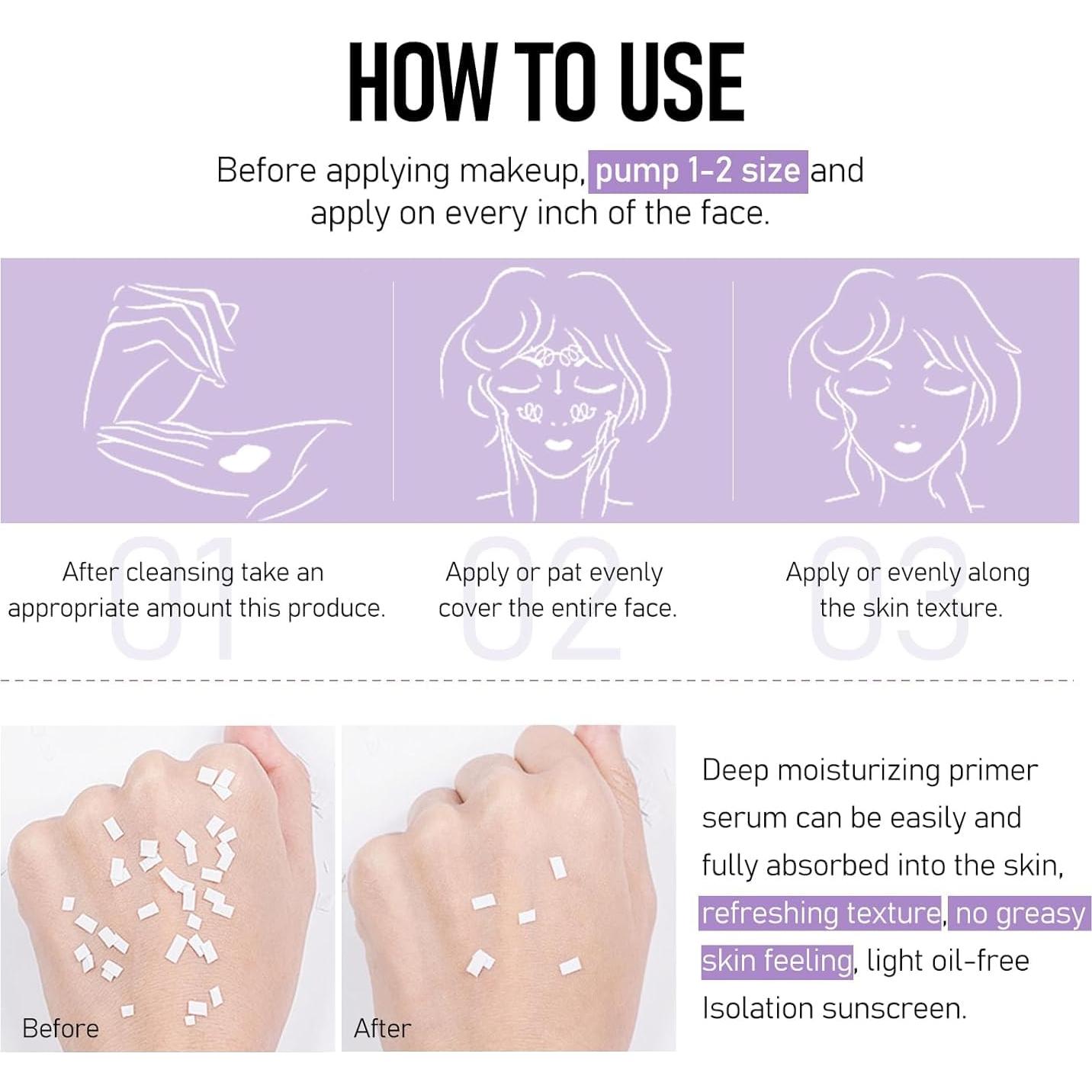 Primer Facial Hidratante Skynest 160ml 3 en 1 Color Corrector