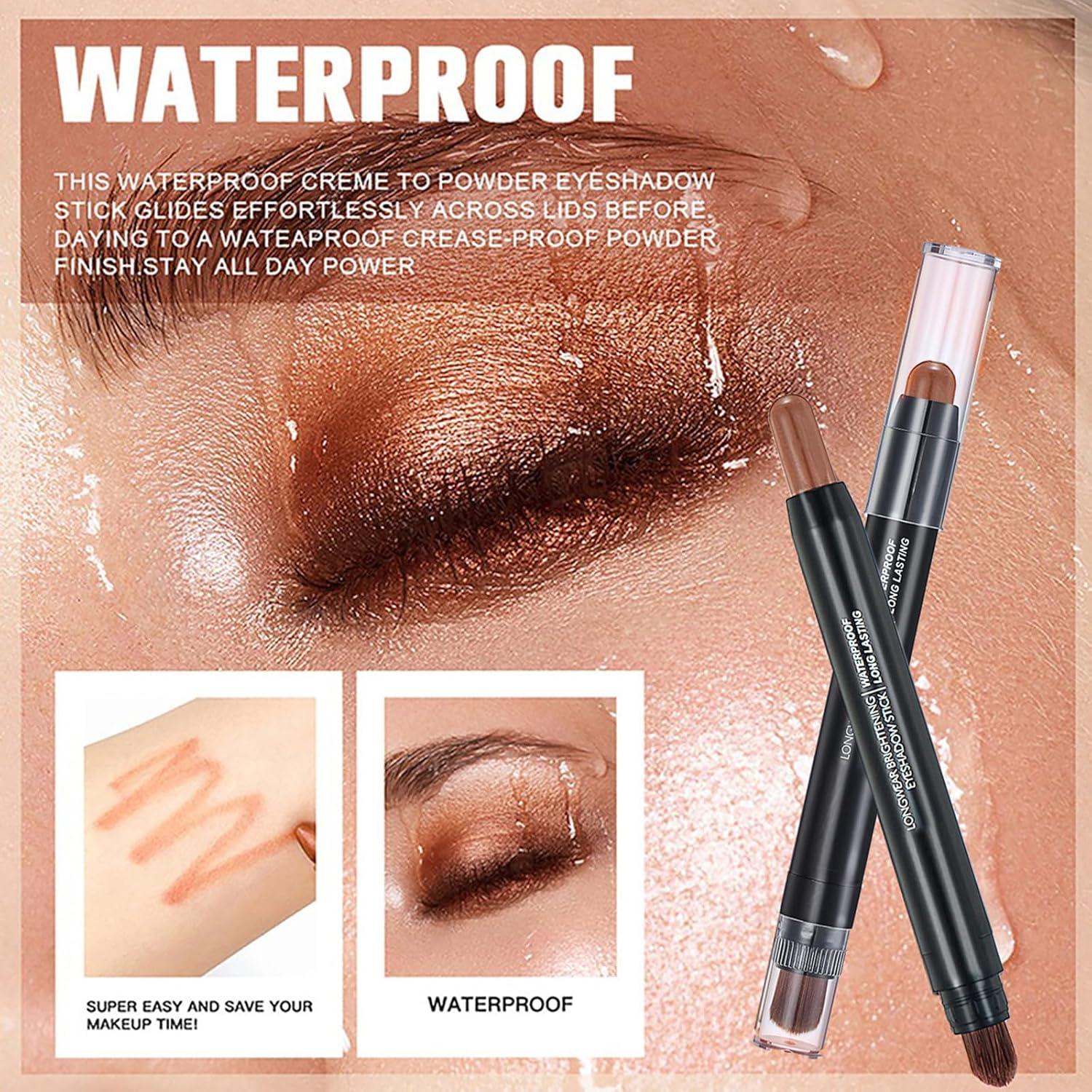 Lápiz de Sombra de Ojos Melsintern Verde Oliva 12 Colores Mate y Brillante