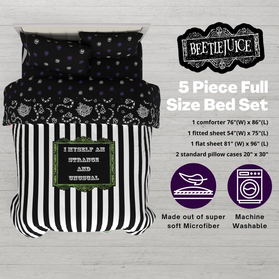 Juego de Cama Beetlejuice Franco 5 Piezas Completo