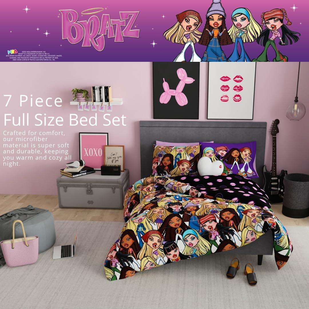 Juego de Cama Bratz Franco 7 Piezas Microfibra Reina