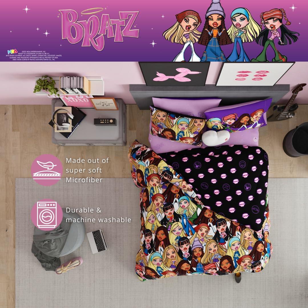 Juego de Cama Bratz Franco 7 Piezas Microfibra Reina