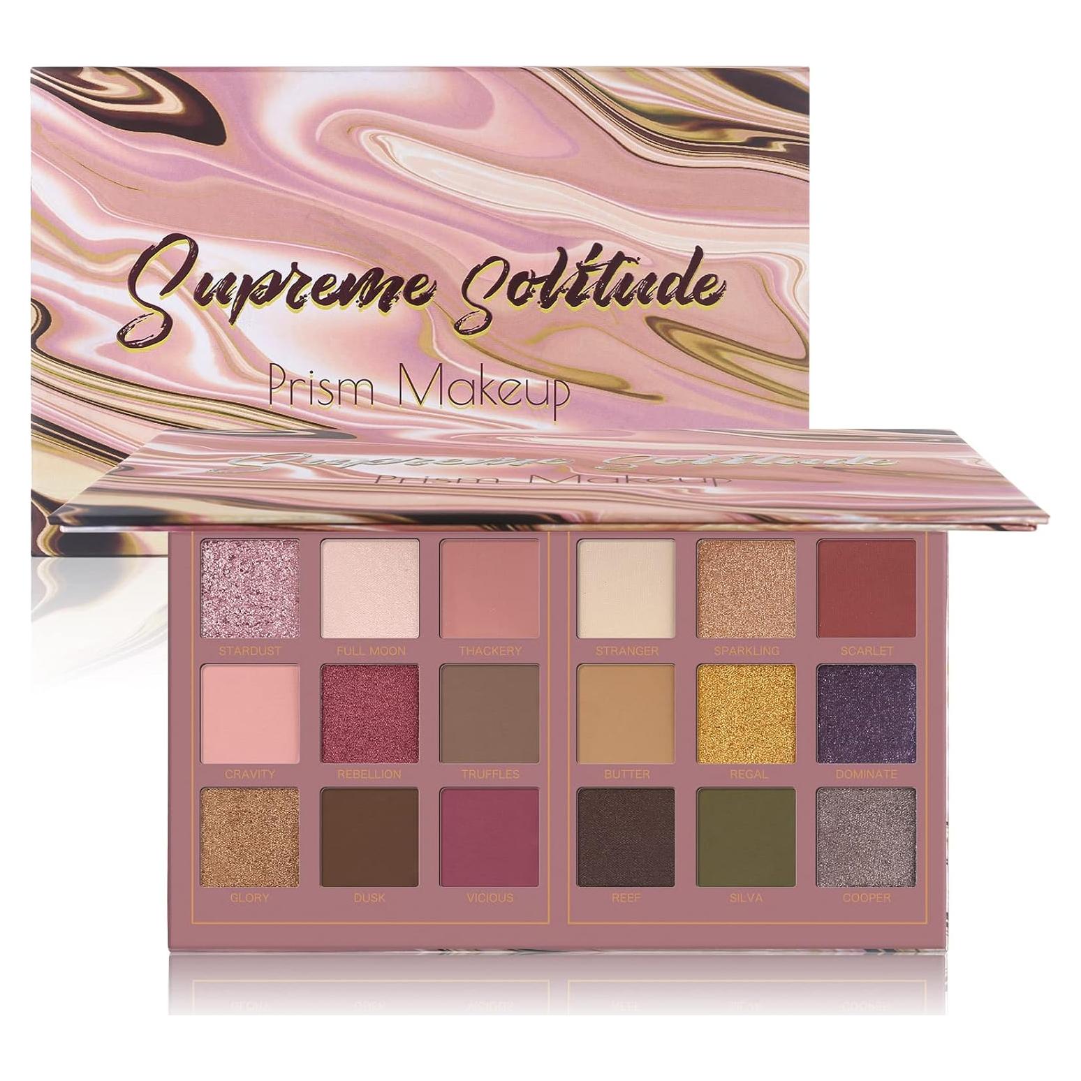 Paleta de Sombras de Ojos Prism Makeup 18 Colores Mate y Brillo